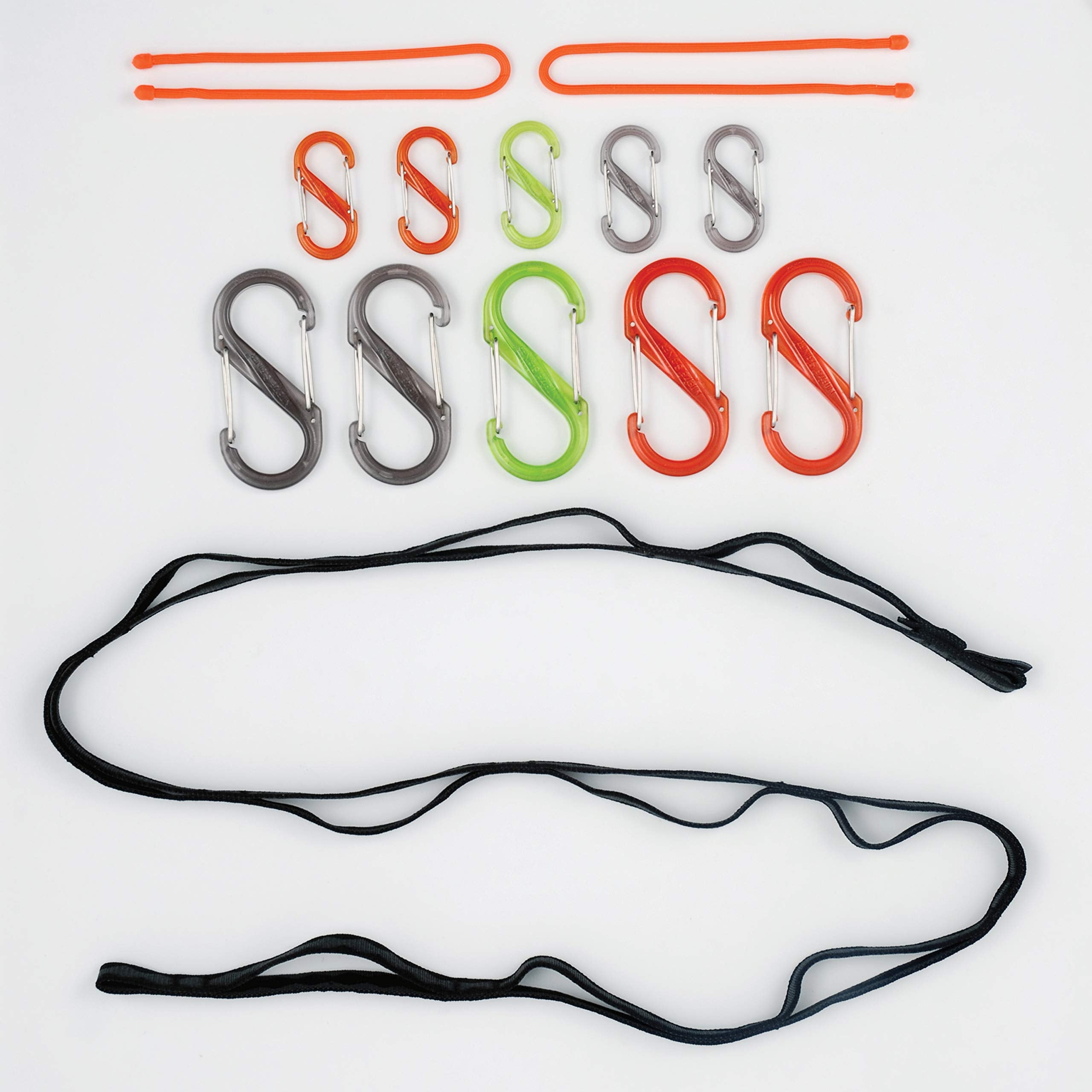 Nite Ize Gearline Hanging Organization System   Gear Ties For Camping, Hiking & Outdoor Activities   Webbing Line With S Biner C