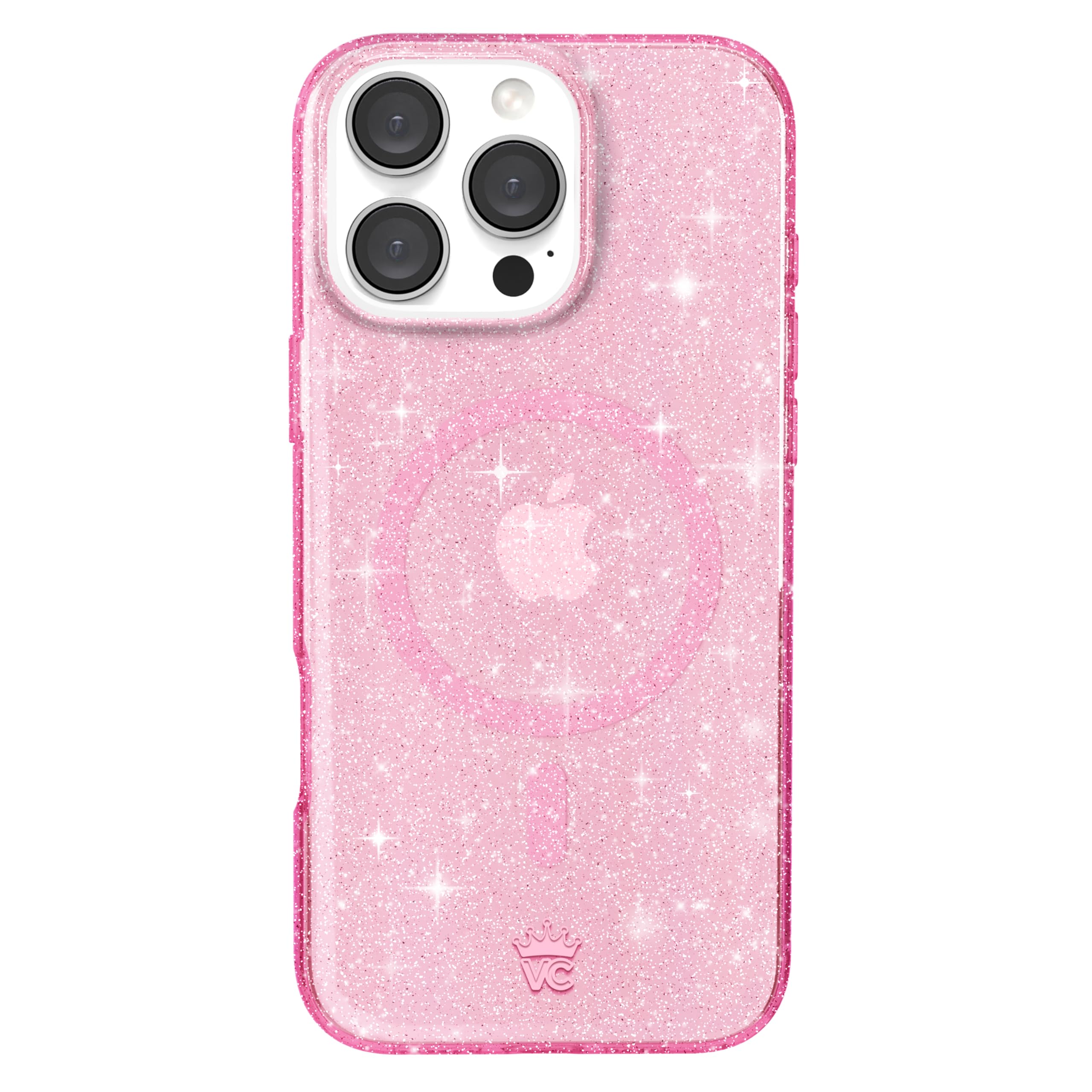 VELVET CAVIAR for iPhone 16 Pro Max Case Pink Glitter - Compatible with MagSafe [10ft Drop Tested] - Stardust Sparkly Bling Case