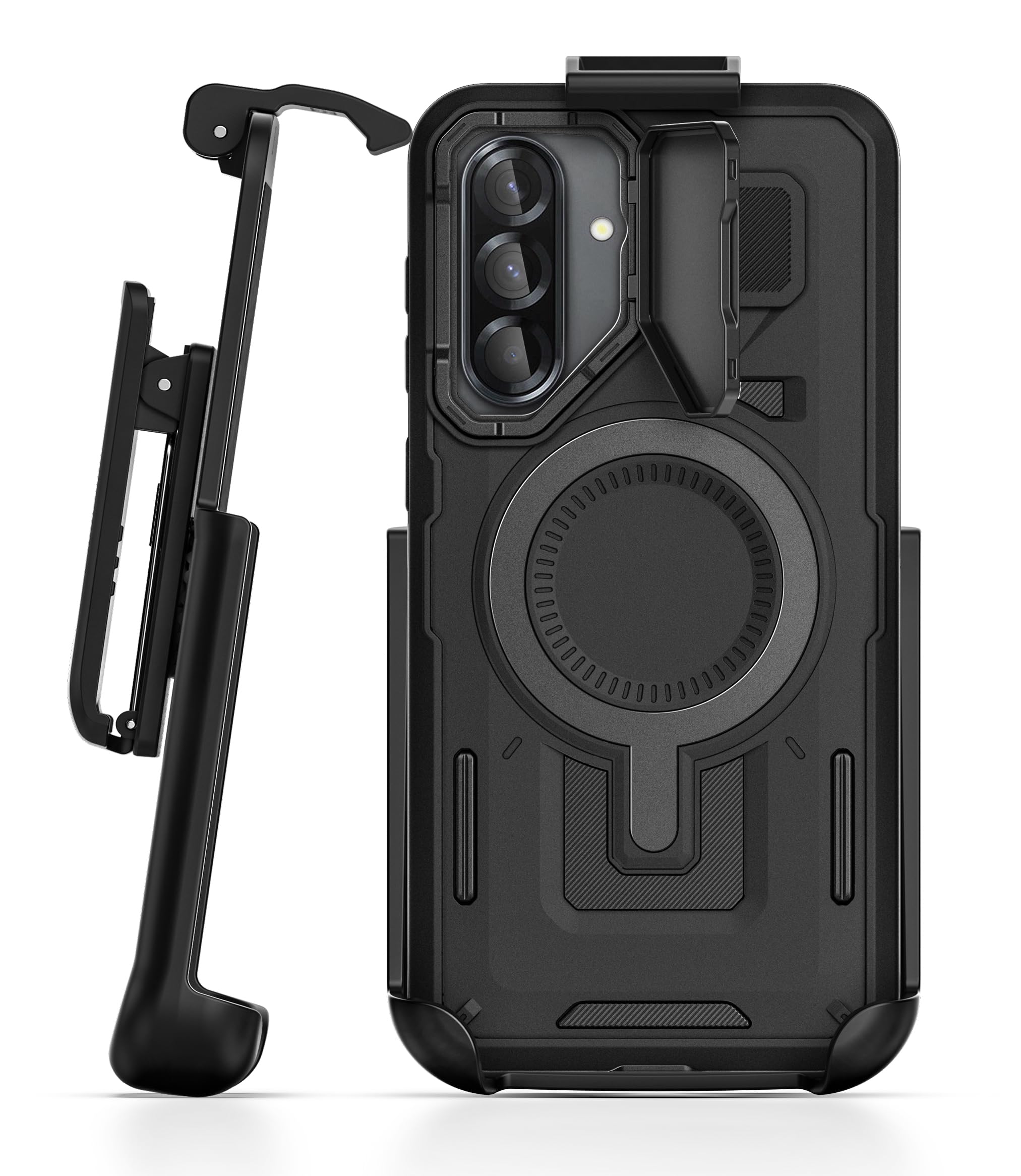 Encased Designed for Samsung Galaxy A36 5G Case with Belt Clip Holster (Explorer Series) Heavy-Duty Hinged Camera Lens Cover and