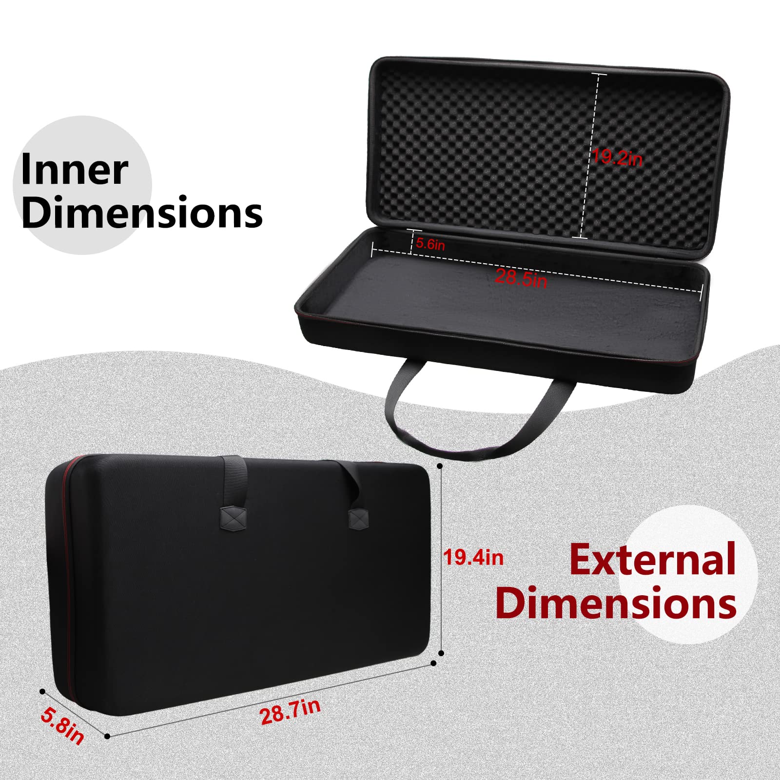 Ltgem Eva Hard Case Compatible With Rane One, Pioneer Dj Ddj-1000 Or Ddj-Flx10 Or Ddj-Flx6-Gt, Hercules Inpulse T7 2 Deck Protec