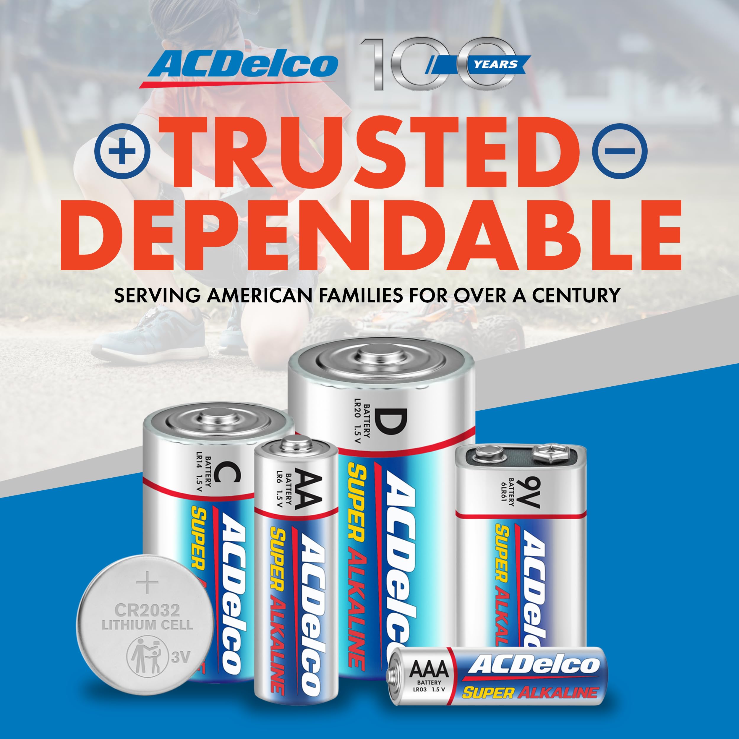 Acdelco 8 Count D Batteries, Maximum Power Super Alkaline Battery, 7 Year Shelf Life, Recloseable Packaging