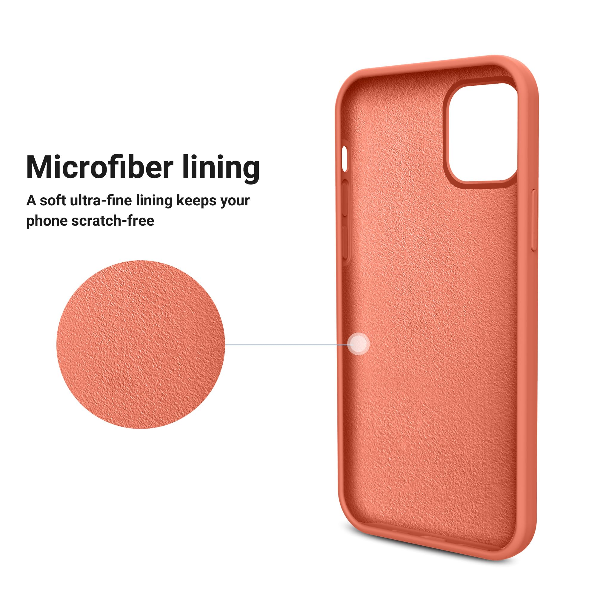 Otofly Compatible With Iphone 12 Pro Max Case 6.7 Inch(2020),[Silky And Soft Touch Series] Premium Soft Liquid Silicone Rubber F