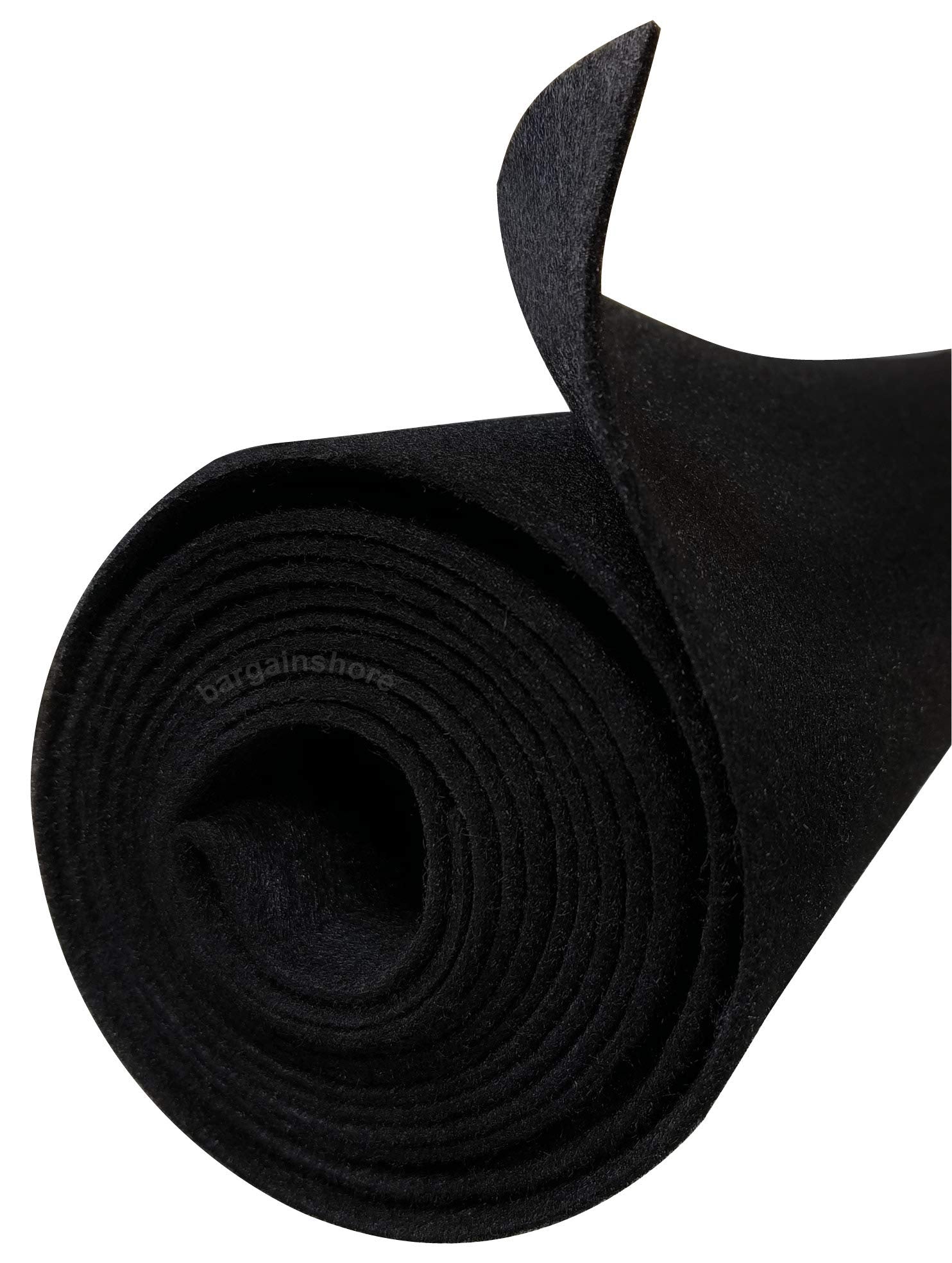 Polymat 10X3.75Blk 10 Feet X 3.75 Feet 10'X3.75' Black Non Woven Felt Fabric Roll 3.33 Yards Compatible With Subwoofer Speaker B