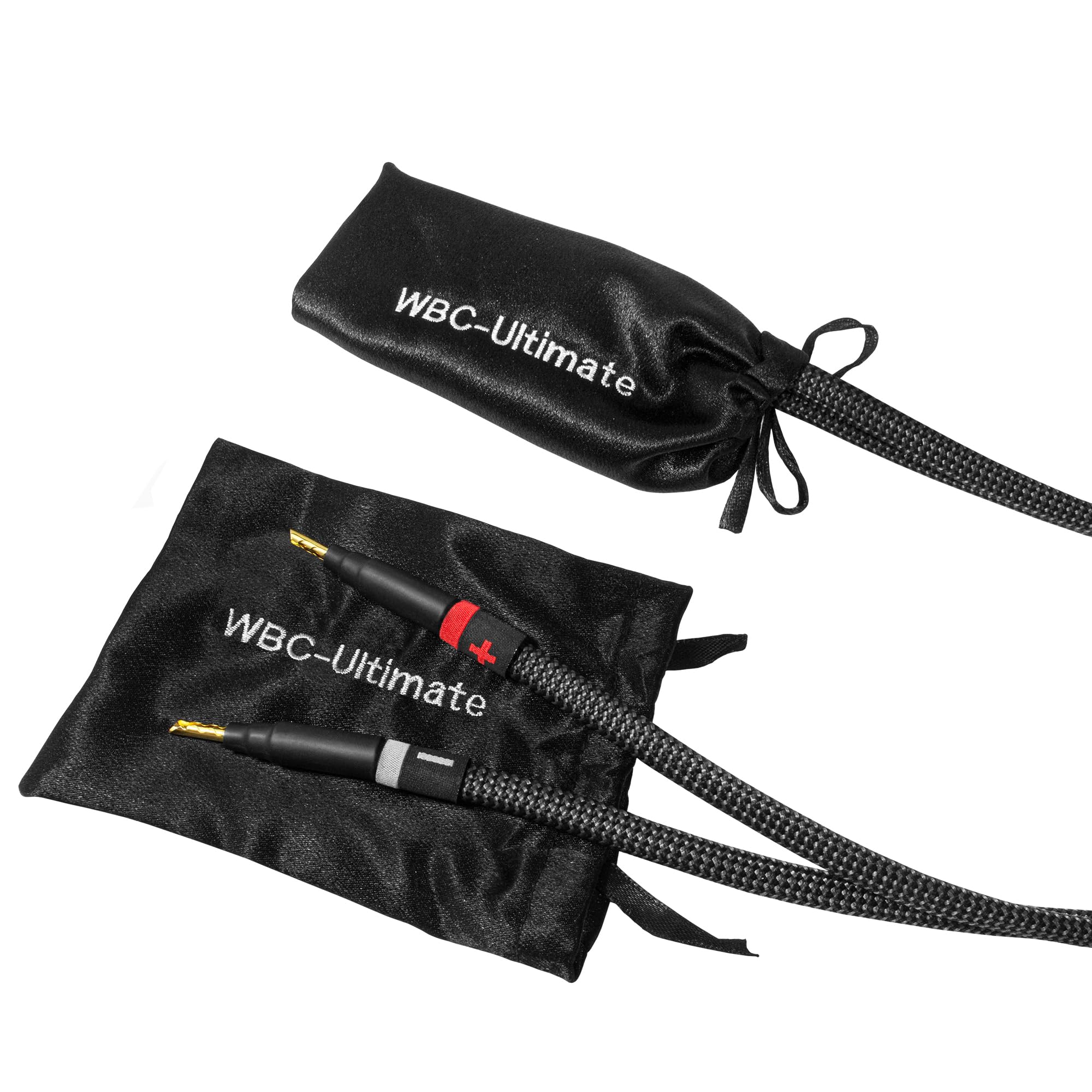 Worlds Best Cables 12 Foot Ultimate   9 Awg   Ultra Pure Ofc   Premium Audiophile Hifi Speaker Cable Pair With Eminence Gold Banana Plugs & Carbon Tweed Jacket