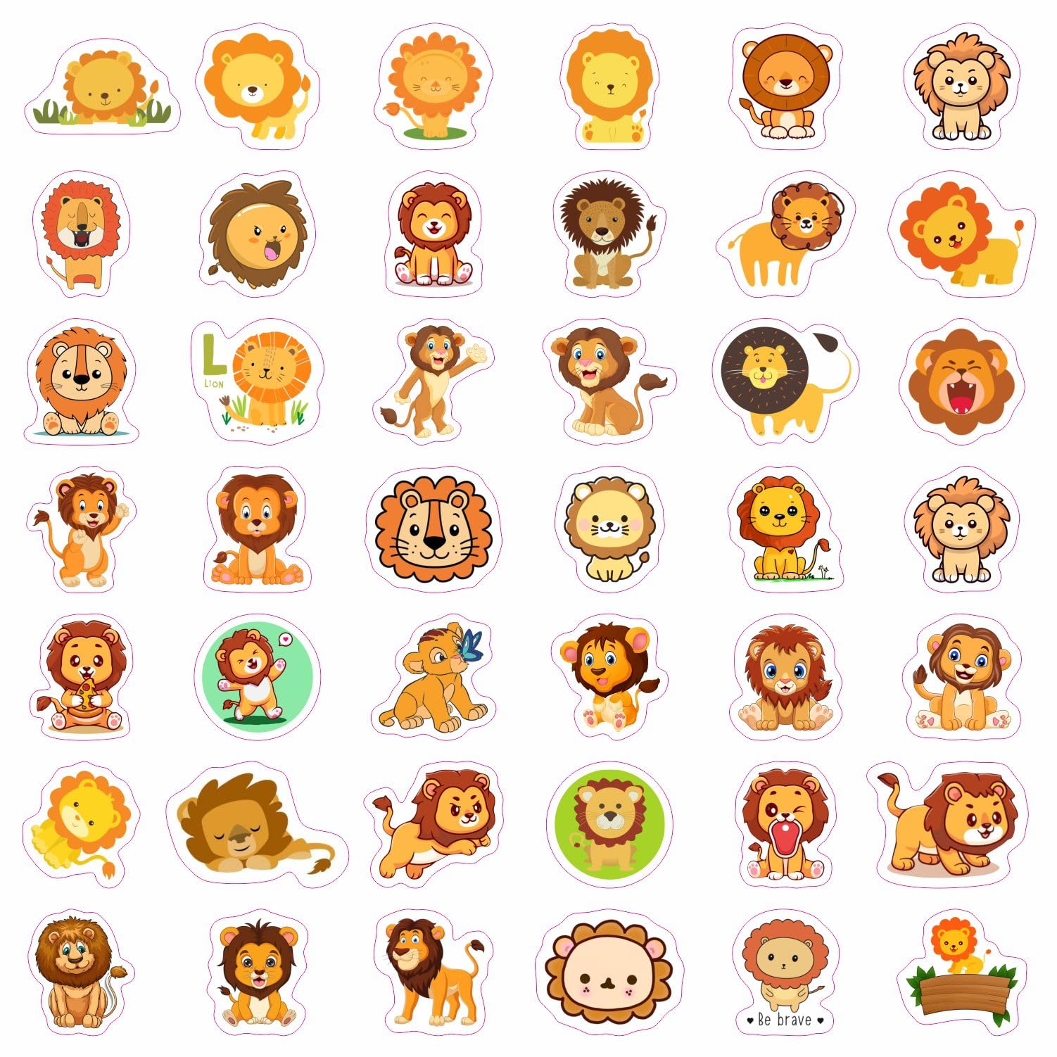 Lion Stickers   Lion Gifts, Lion Birthday Party Decorations, Lions Party Supplies, Lion S, Lion Decor For Party