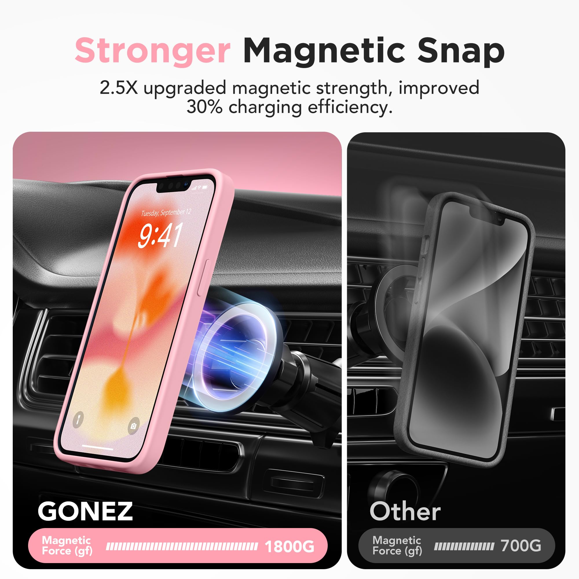 Magnetic For Iphone 14 Case,Compatible With Magsafe,[2 Screen Protector & 2 Camera Cover][Anti Fingerprint]Slim Translucent Matt