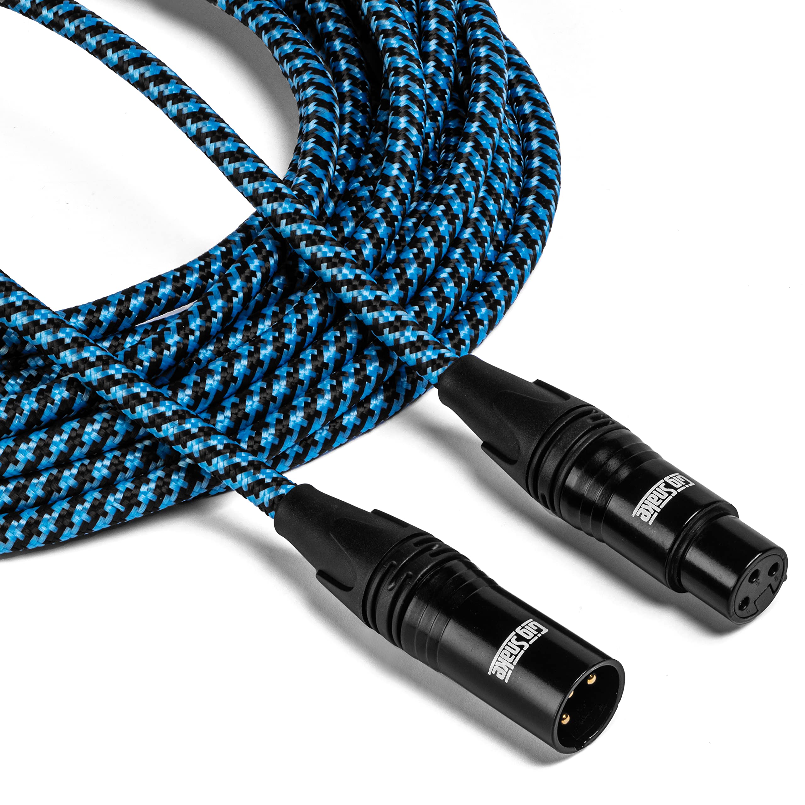 Gig Snake Microphone Cable 25 Ft   Blue Xlr Male To Female Mic Cable   Professional Studio Quality Microphone Cord And Xlr Patch