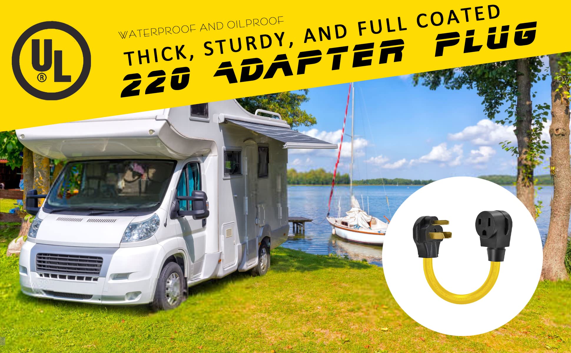 S7 220 Adapter Plug,20Inch 250V 10 30P To 6 50R Heavy Duty 30 Amp(Dryer Male) Plug To 50 Amp (Welder) Socket Adapter Cable