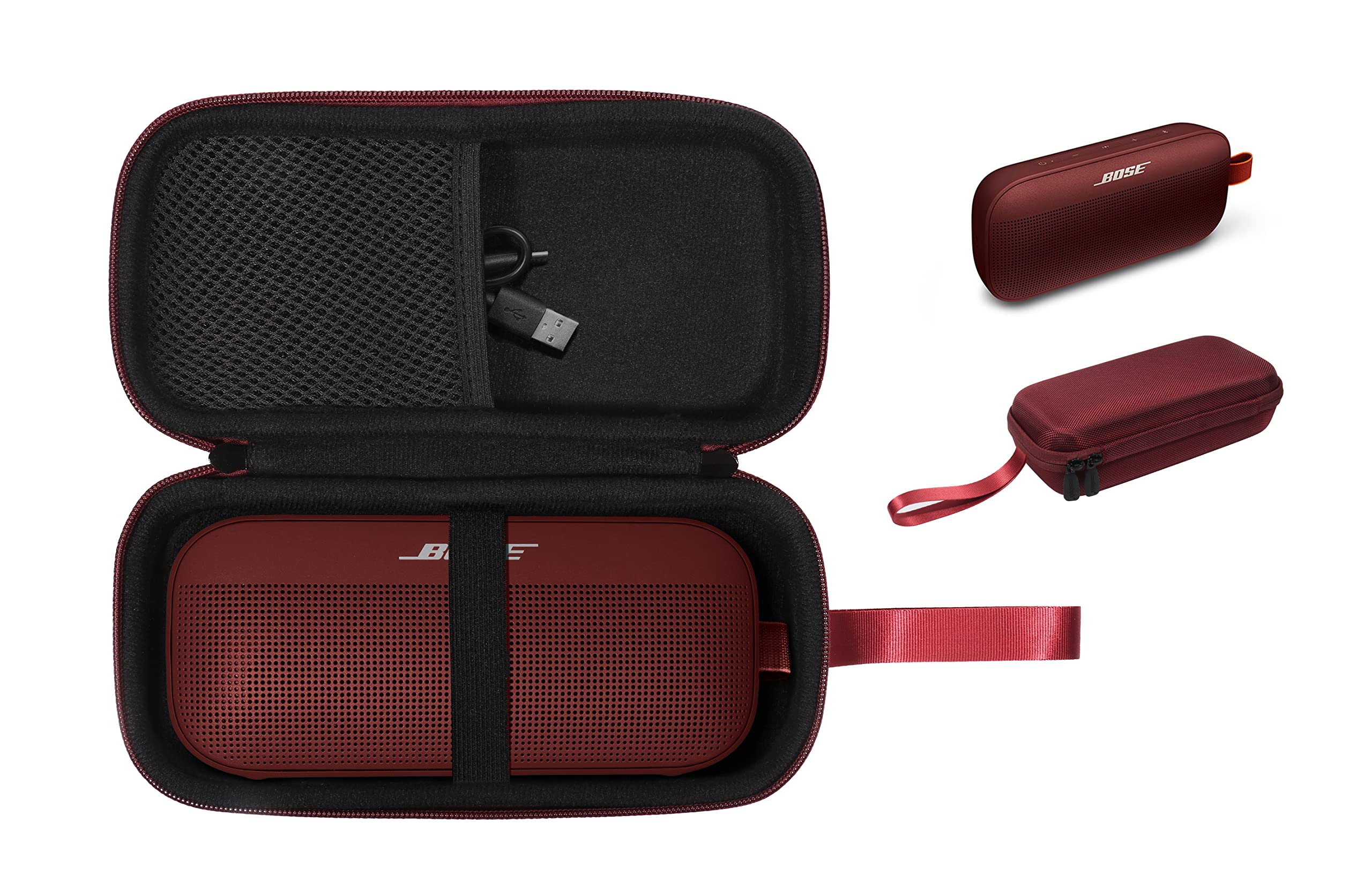 Casesack Case For Bose New Soundlink Flex (2Nd Gen)/Bose Soundlink Flex Bluetooth Portable Speaker (Carmine Red)