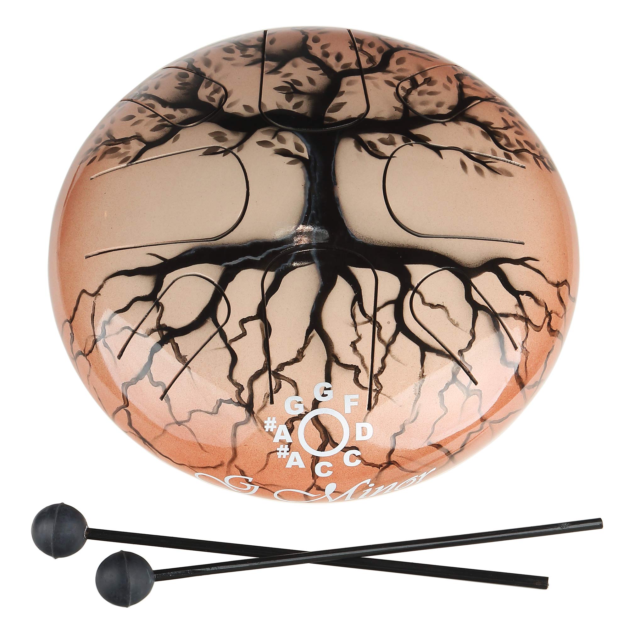 X8 Drums G Minor Wisdom Tree Tongue Drum, 11 Inches Steel (X8Tngtre)