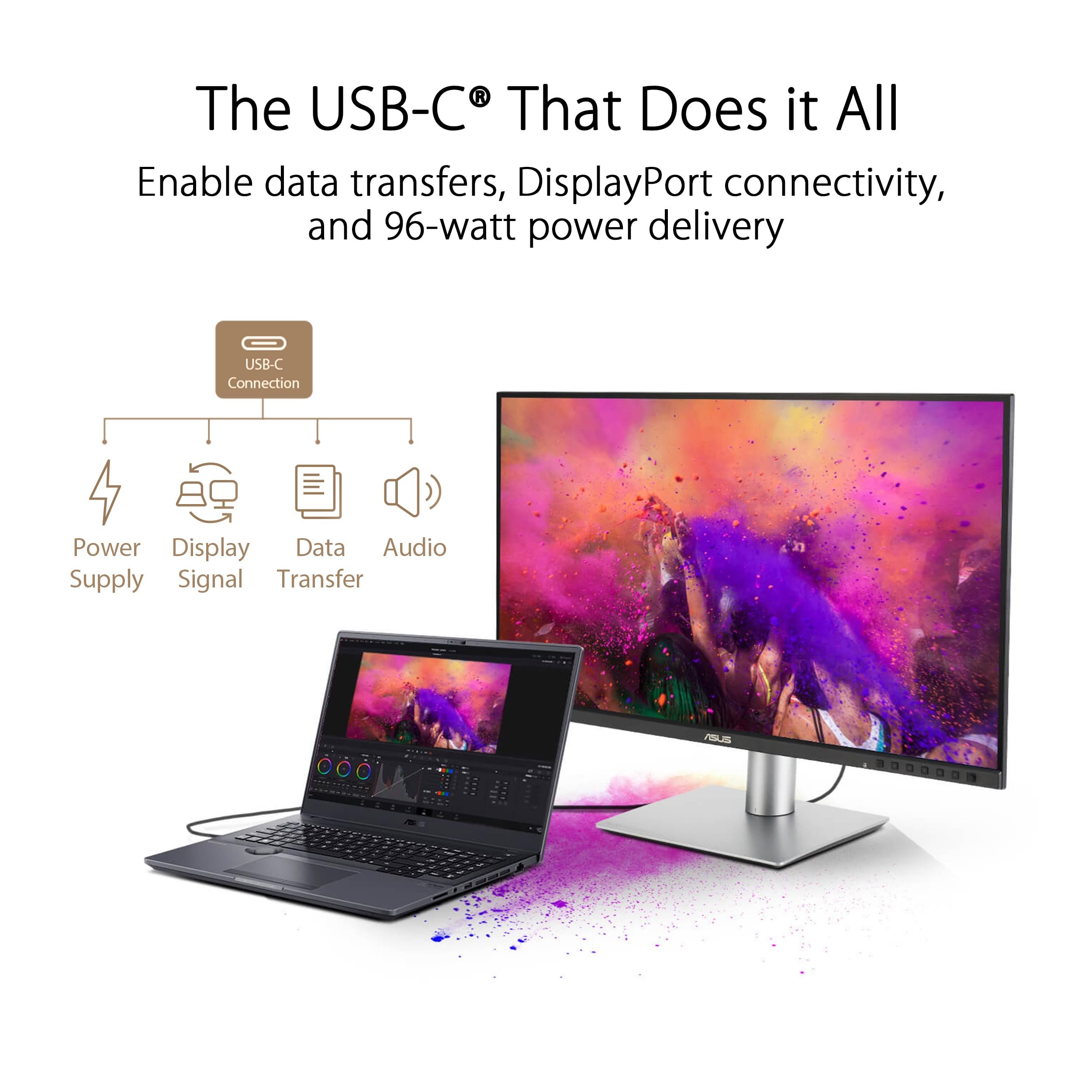 Asus Proart Display 27    1440P Professional Monitor (Pa278Cfrv)   Ips, Qhd (2560 X 1440), Pre Calibrated, 95% Dci P3, Daisy Cha