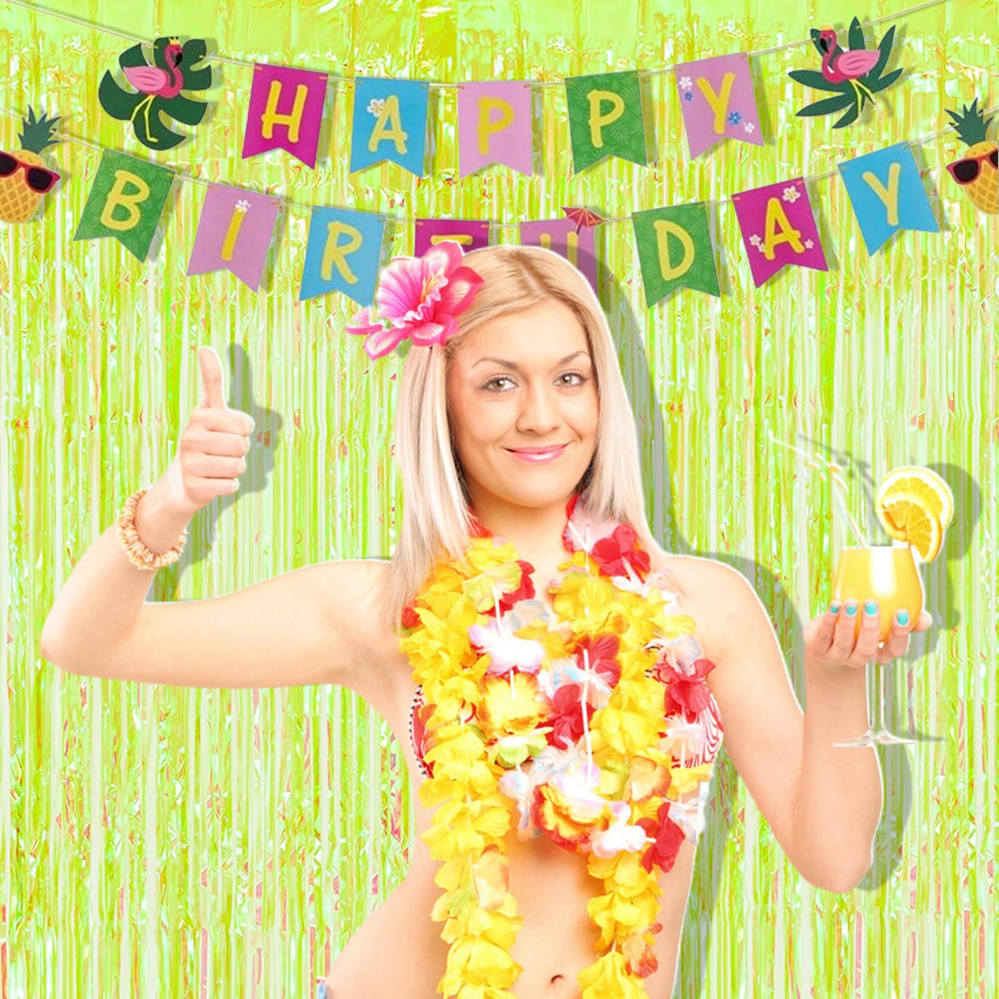 Braveshine Party Decoration Iridescent Foil Fringe Backdrops   2 Pack 3.2 X 6.5 Ft Metallic Tinsel Photo Booth Pros Streamer Cur