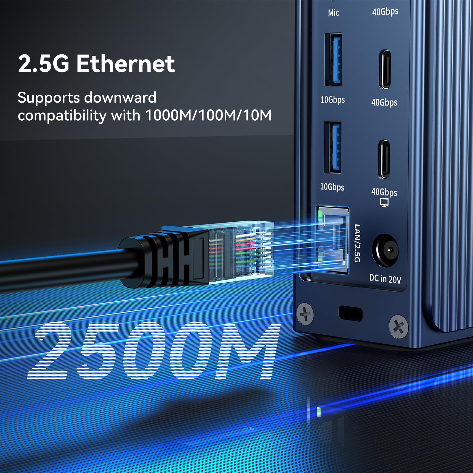 Thunderbolt 4 Dock   21 Ports, 8K60Hz Hdmi, 2.5Gbe Ethernet, Sd/Tf 4.0, 10Gbps Usb C/A 3.2 Gen2, 3.5Mm Audio, Macbook Docking St