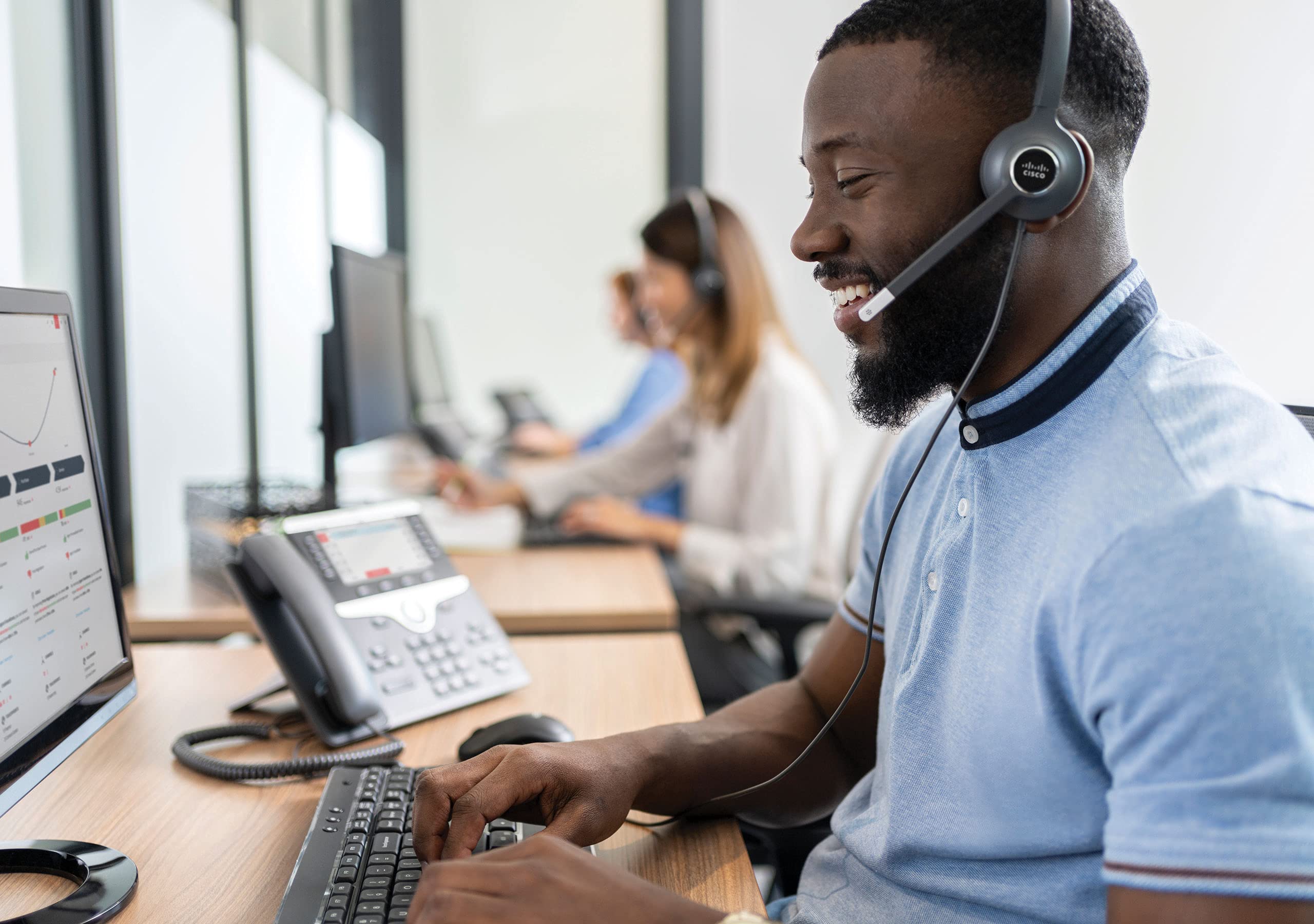 Cisco Headset 532, Wired Dual On-Ear Quick Disconnect Headset With Rj-9 Cable, Charcoal, 2-Year Limited Liability Warranty (Cp-H