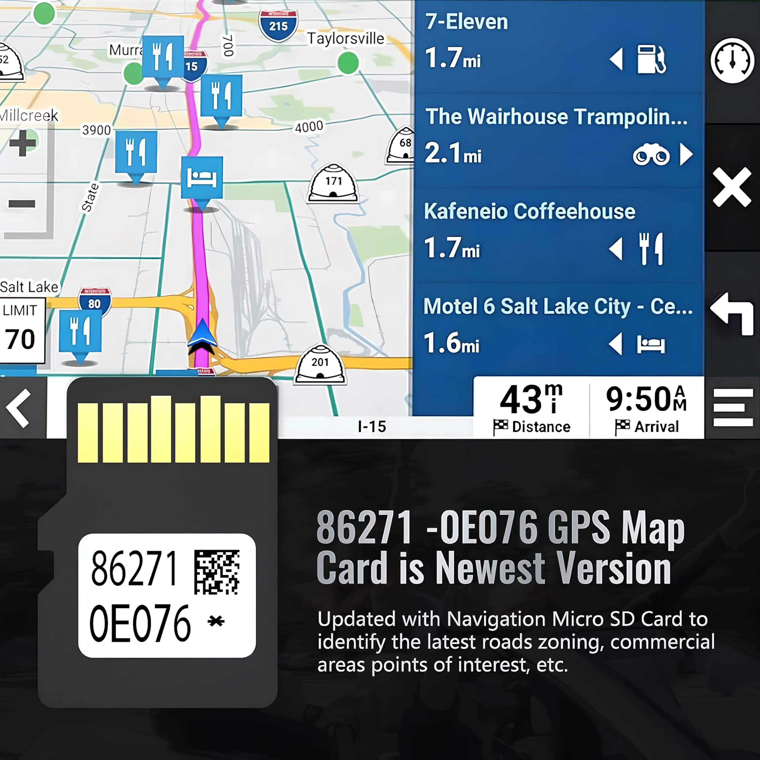 2024 Navigation Sd Card Compatible With Toyota 4 Runner Rav4 Camry Tundra Highlander Prius, Map Updated | Usa Canada Map | 86271