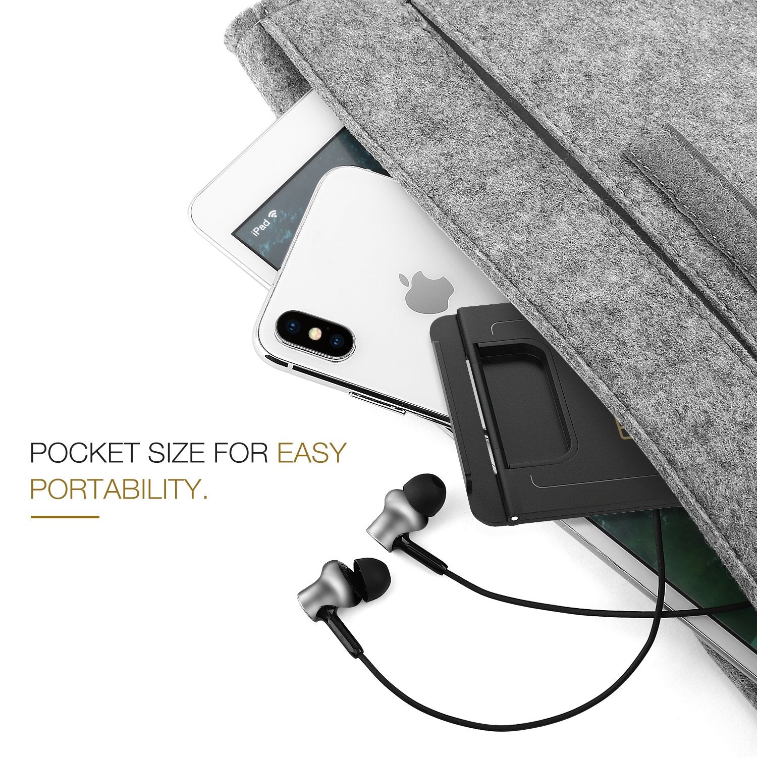 MoKo [2 Pack] Phone/Tablet Stand, Foldable Holder Fit with iPhone 11 Pro Max/11 Pro/11, iPhone Xs/Xs Max/Xr/X, iPhone SE 2020, iPad Pro 11 2020/10.2/Air 3/Mini 5, Galaxy S20 6.2', White + Black