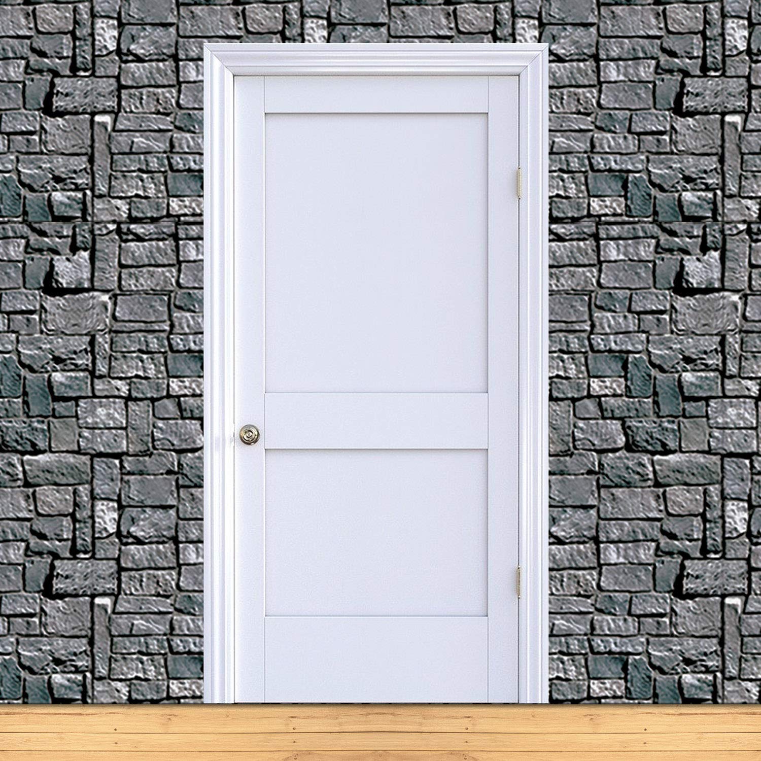 Beistle Brick Stone Wall Backdrops, 4 X 30, 2 Pack   Medieval Party Decorations, Medieval Decor Background, Photo Backdrop, Easy