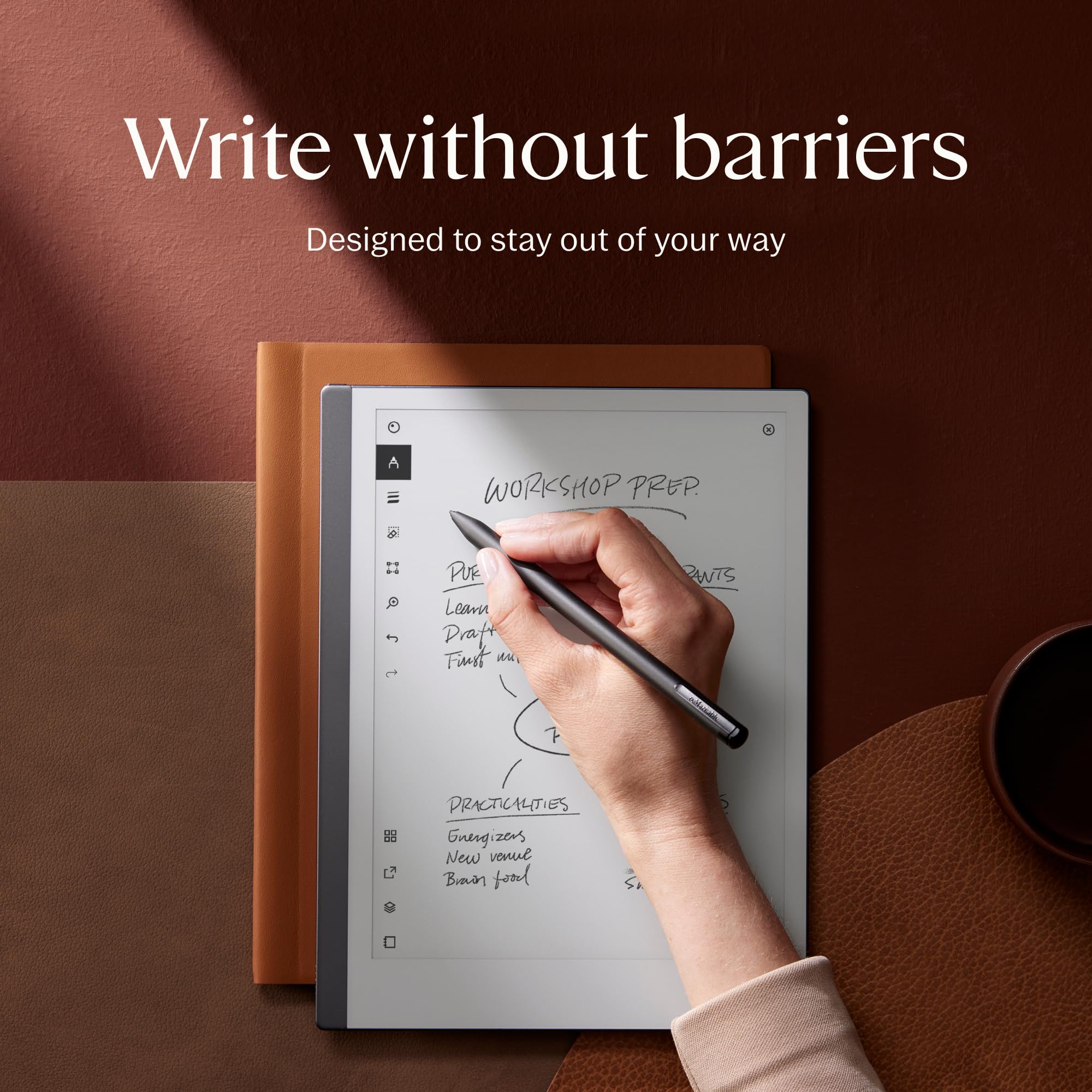 Remarkable Book Folio   Official Remarkable 2 Cover | Slim, Premium Leather Folio In Black | Stylish Protection For Your Remarka