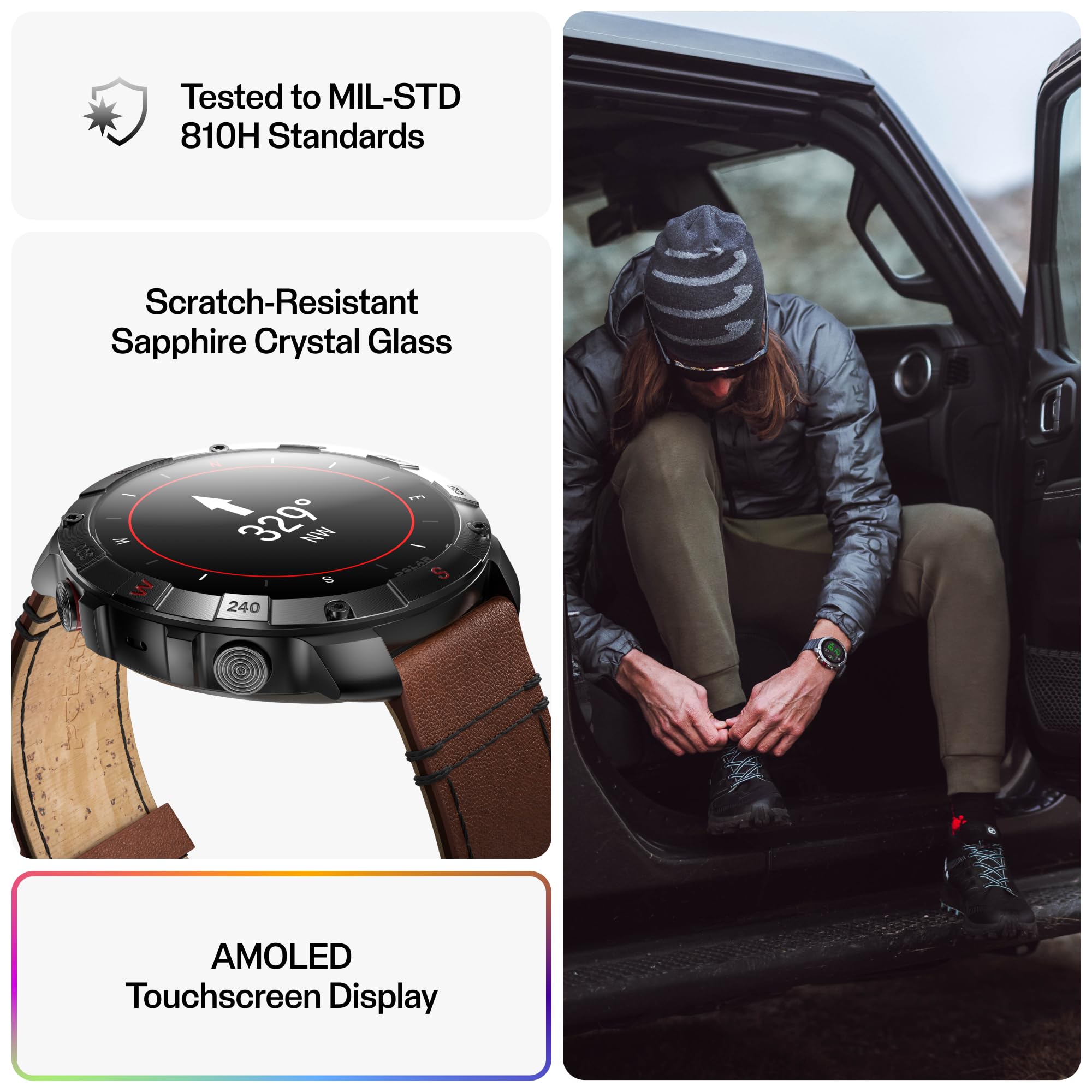 Polar Grit X2 Pro Titan Ultra Premium Gps Smart Sports Watch - Ultimate Outdoor Adventure Watch With Rugged Titanium Design, Adv