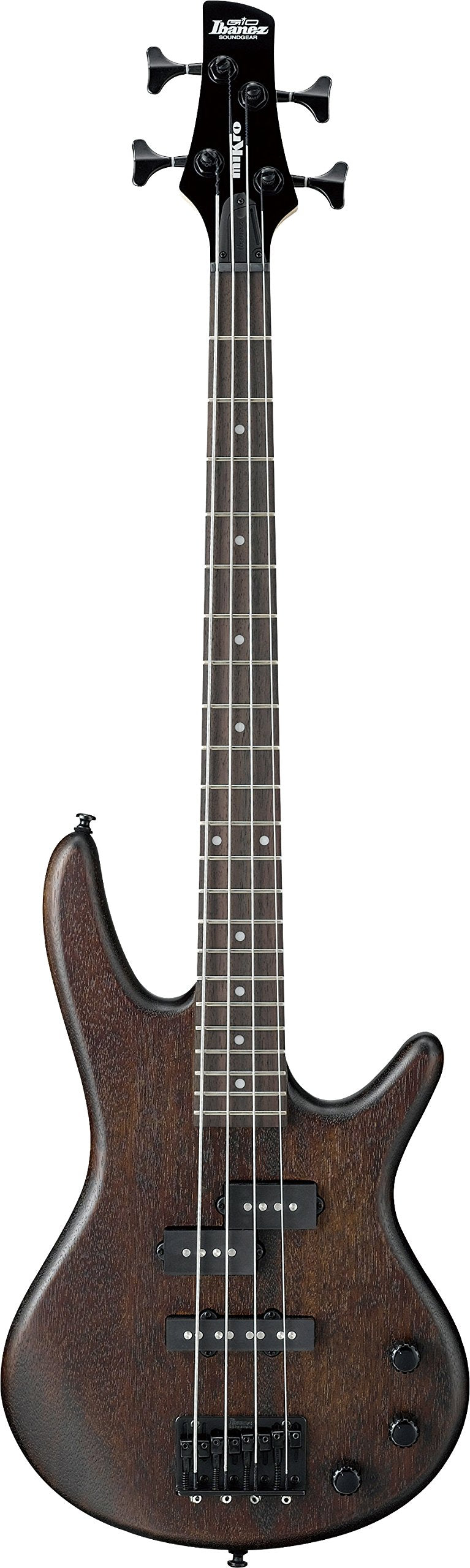 Ibanez 4 String Bass Guitar, Right, Walnut Flat (Gsrm20Bwnf)