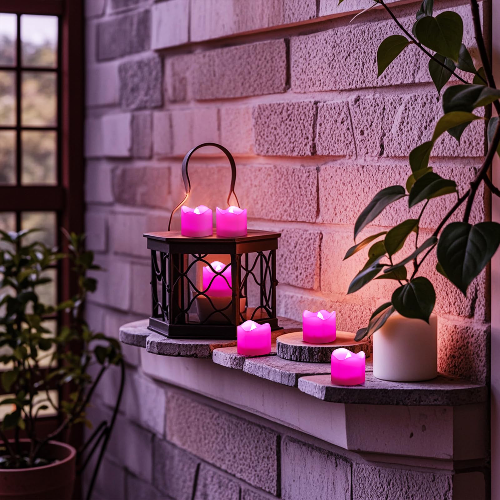 Topstone Remote Control Flameless Led Votive Candles With Timer, Cr2450 Battery Powered, Electric Tea Lights For Seasonal And Fe