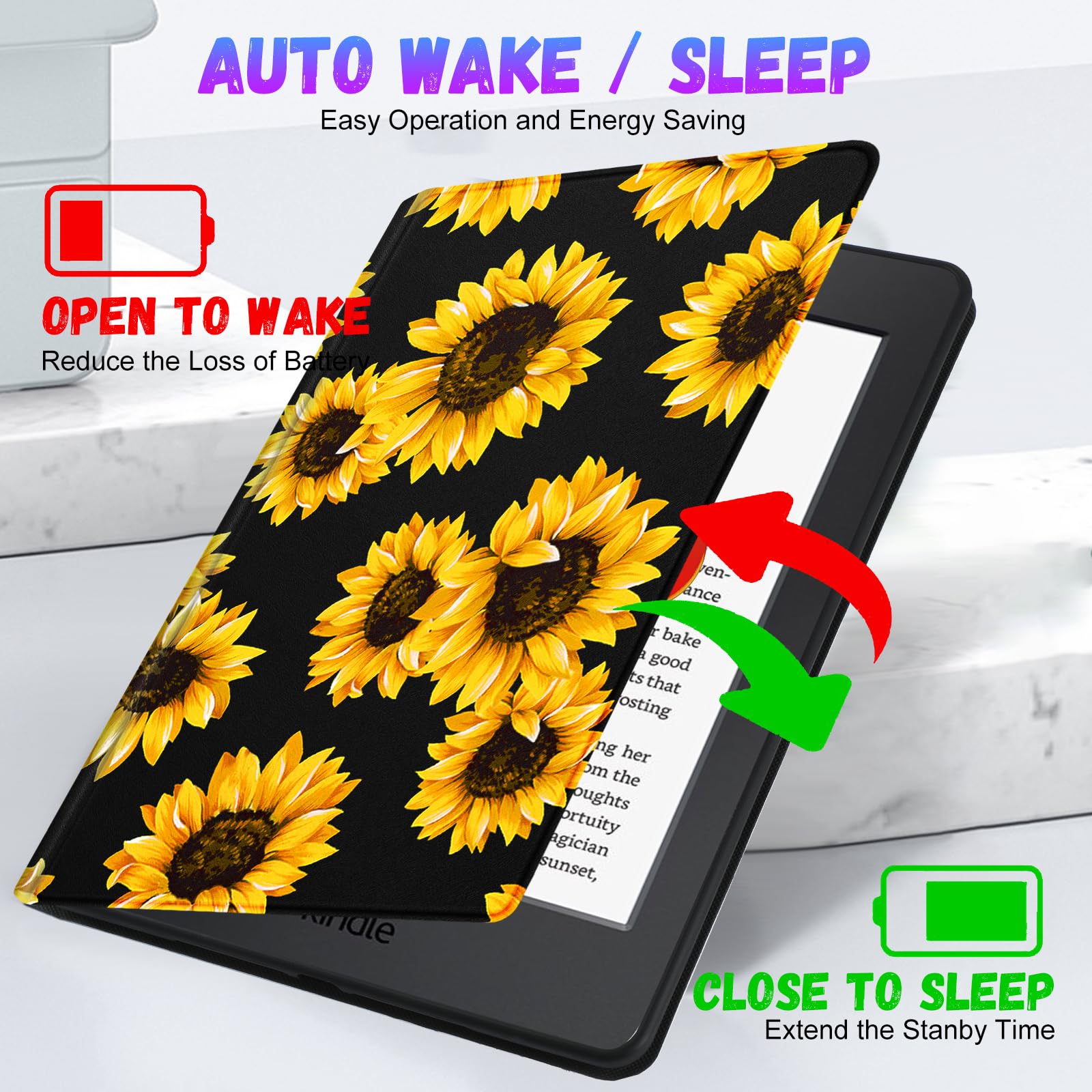 Uppuppy For Kindle Paperwhite 11Th Generation Case 6.8 Inch 2021 / Paperwhite Signature Edition Cute Women Girls Teens Kid Uniqu