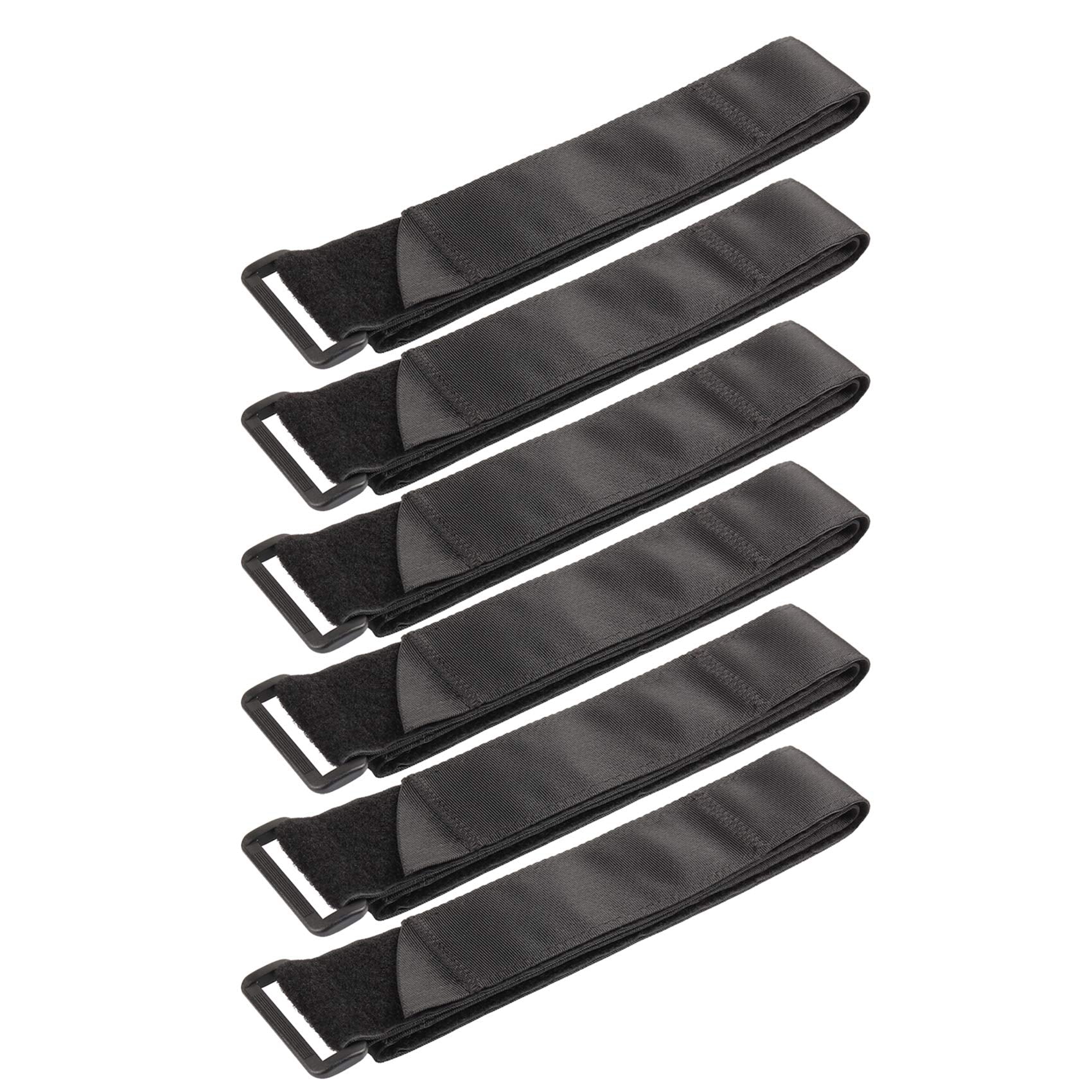 Ayaport Cinch Straps 2'' X 20''  6Pack Sturdy & Reusable Hook And Loop Covered With Nylon Webbing Securing Buckle Straps For All