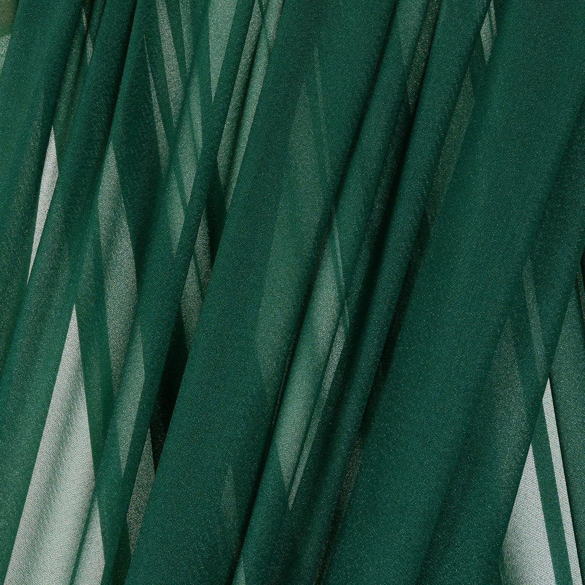 Mlmc Wedding Arch Draping Fabric 1 Panel 29'' X 20Ft Emerald Green Chiffon Drapery Sheer Backdrop Curtains For Ceremony Wedding