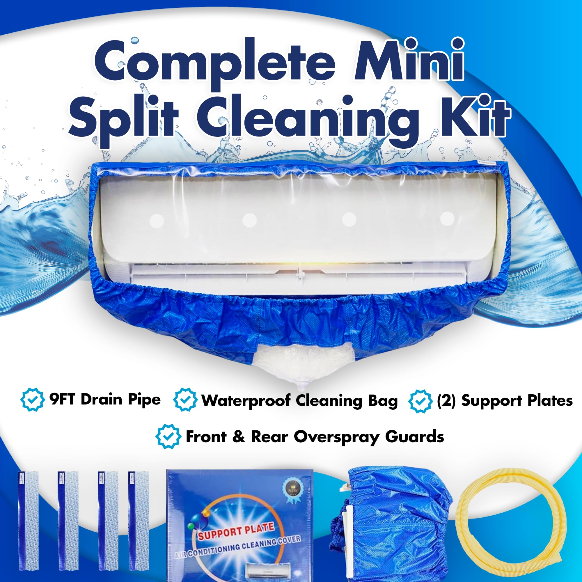 Hvac Guys Mini Split Cleaning Bag Kit | Air Conditioner Cleaning Cover For Mini Split Air Conditioners | Ac Cleaning Bag Fits Sy