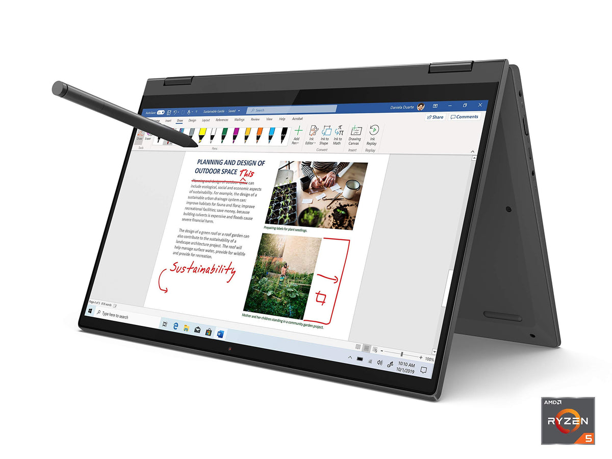 Lenovo Flex 5 14'' Fhd Ips Touchscreen Premium 2 In 1 Laptop, Amd 4Th Gen Ryzen 5 4500U, 16Gb Ram, 256Gb Pcie Ssd, Backlit Keybo