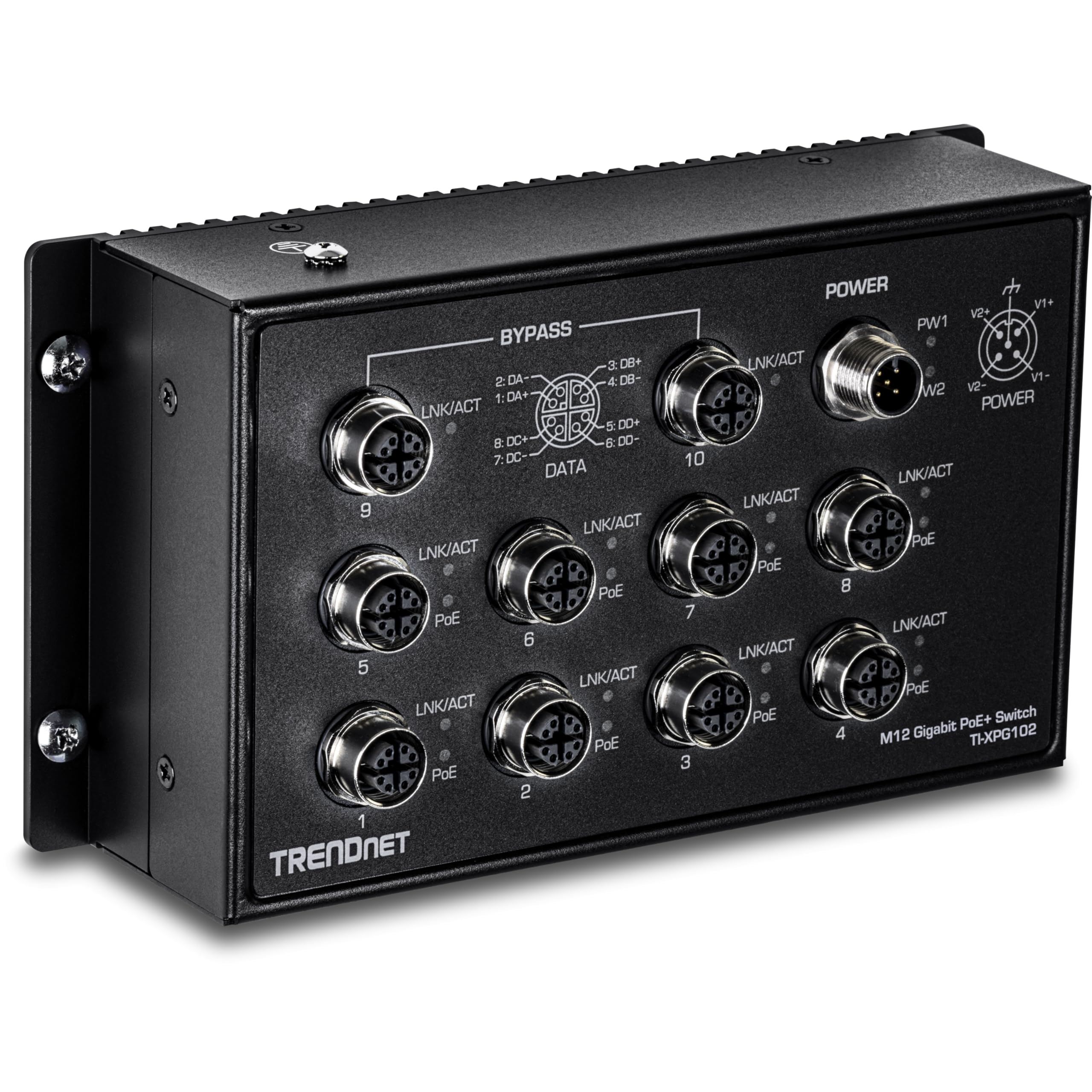 10-Port Industrial En 50155 M12 Gigabit Poe+ Railway Switch