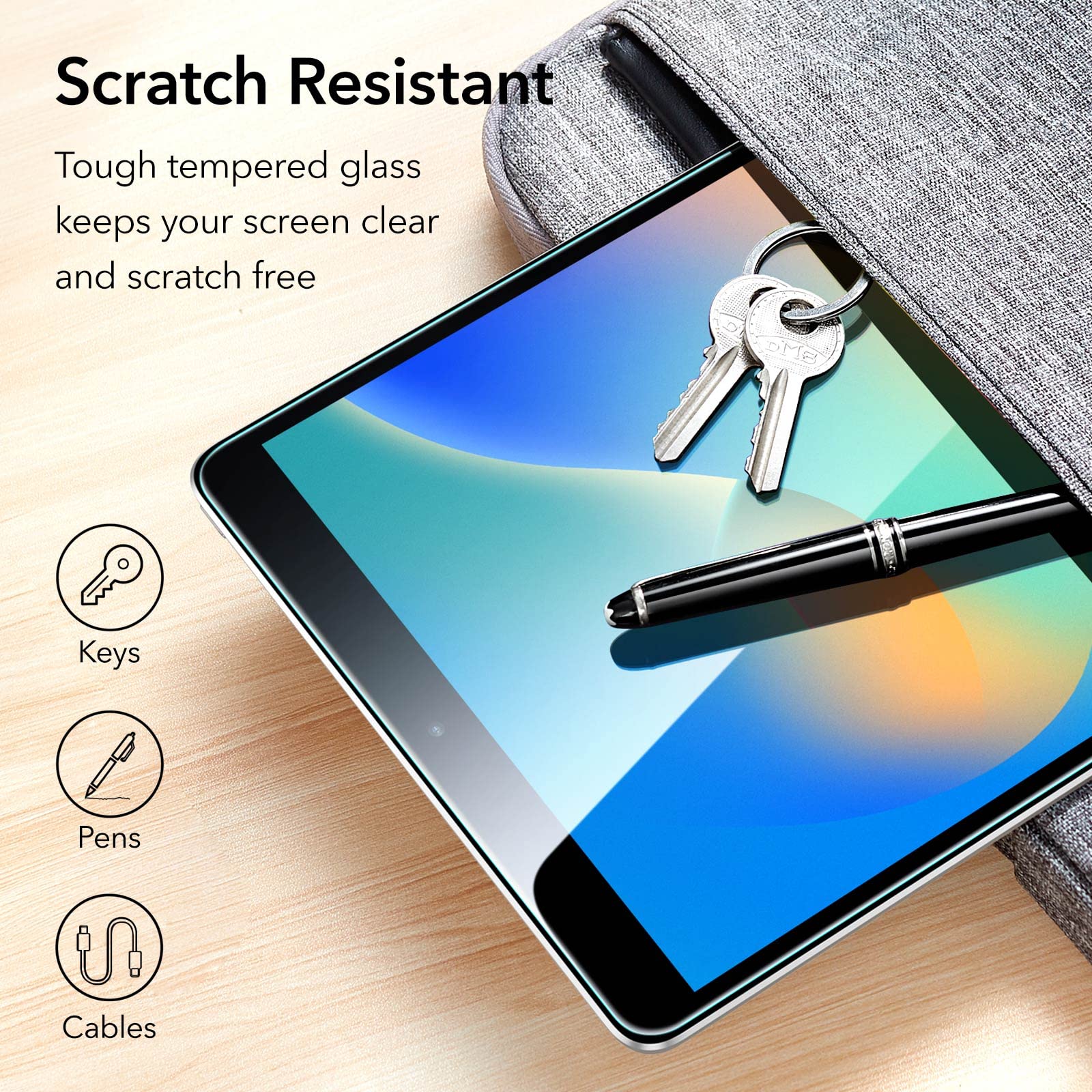 Esr For Ipad 9Th Generation Screen Protector, Tempered Glass Film With Easy Installation Frame For Ipad 9/8/7 Gen (2021&2020&2019, 10.2 Inch), Scratch Resistant, Hd Clear, 2 Pack