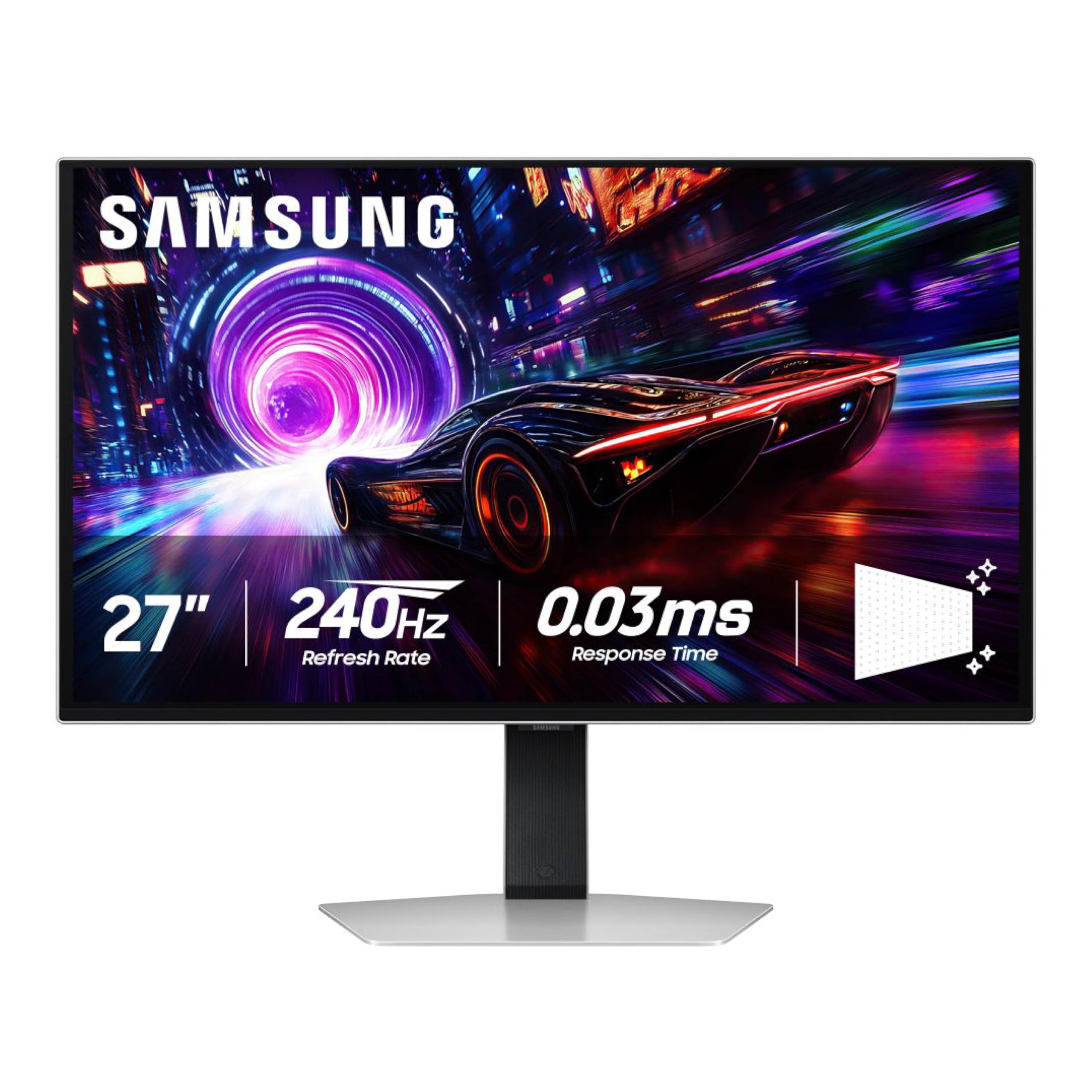 Samsung 27-Inch Odyssey Qd-Oled G8 (G81Sf), 4K, 240Hz, Gaming Monitor, 0.03Ms Response Time, Displayhdr True Black 400, Amd Free