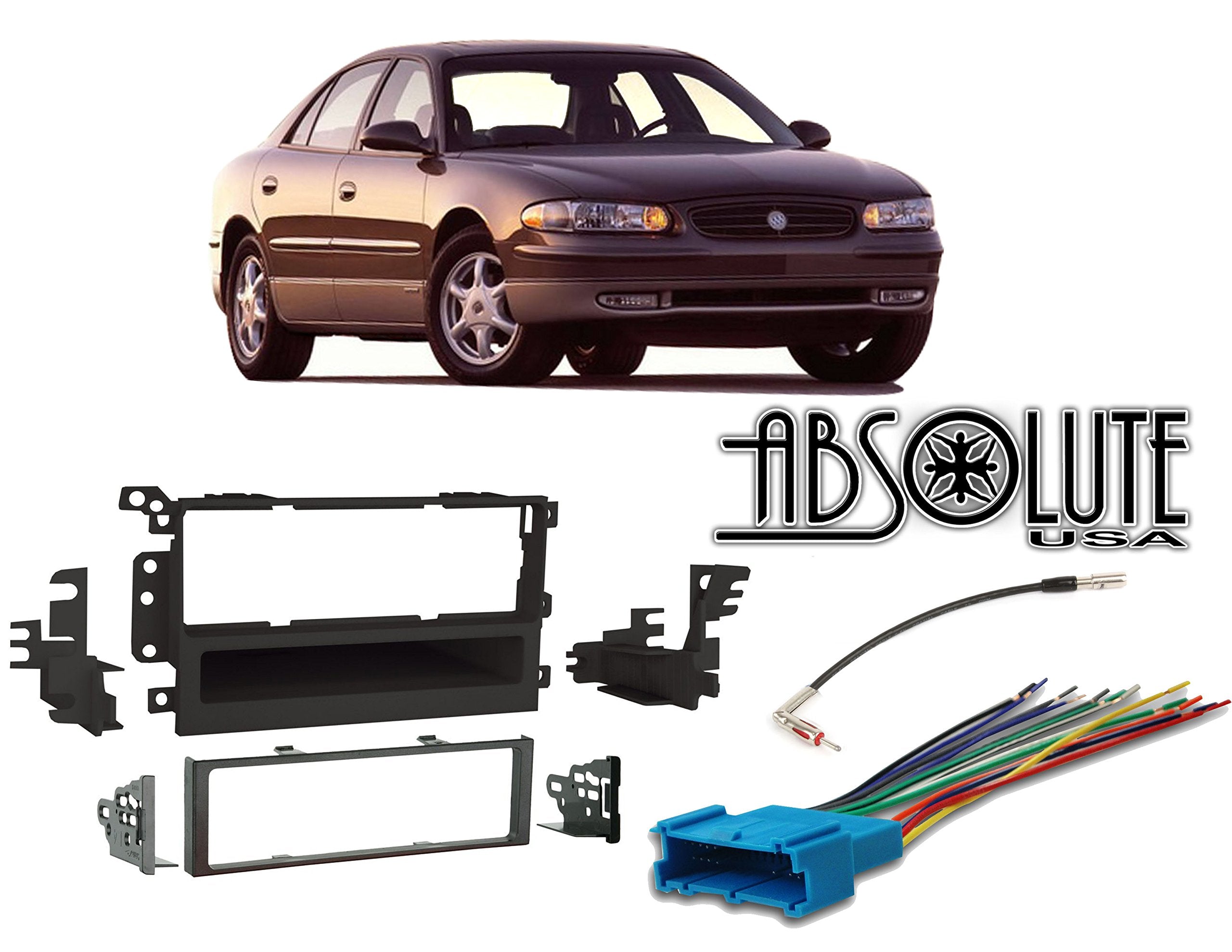 Absolute Usa Abs99 2009 Fits Buick Century 1997 2003 Single Din Stereo Harness Radio Install Dash Kit