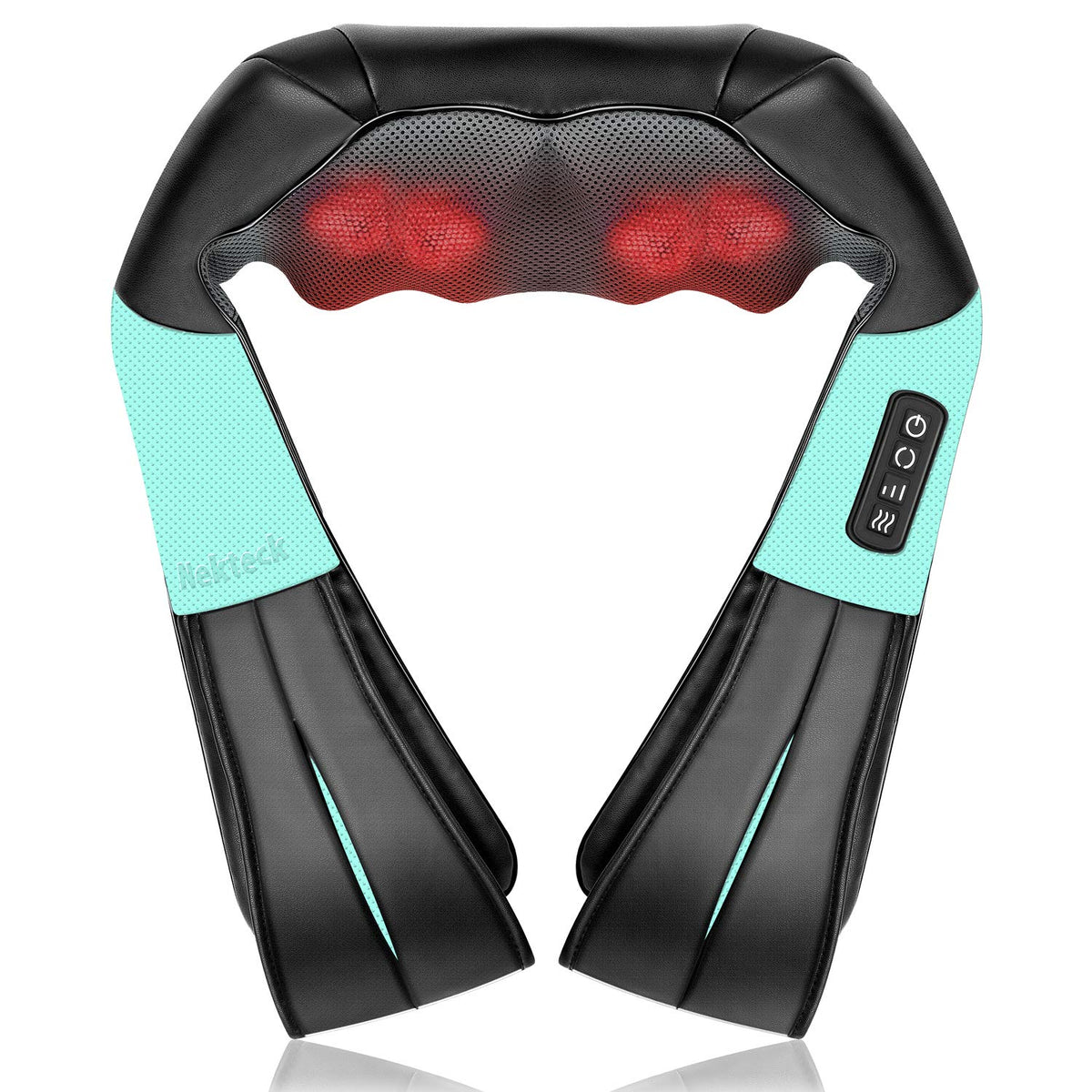 Nekteck Shiatsu Neck And Back Massager With Soothing Heat, Electric Deep Tissue 3D Kneading Massage Pillow For Shoulder, Leg, Fu