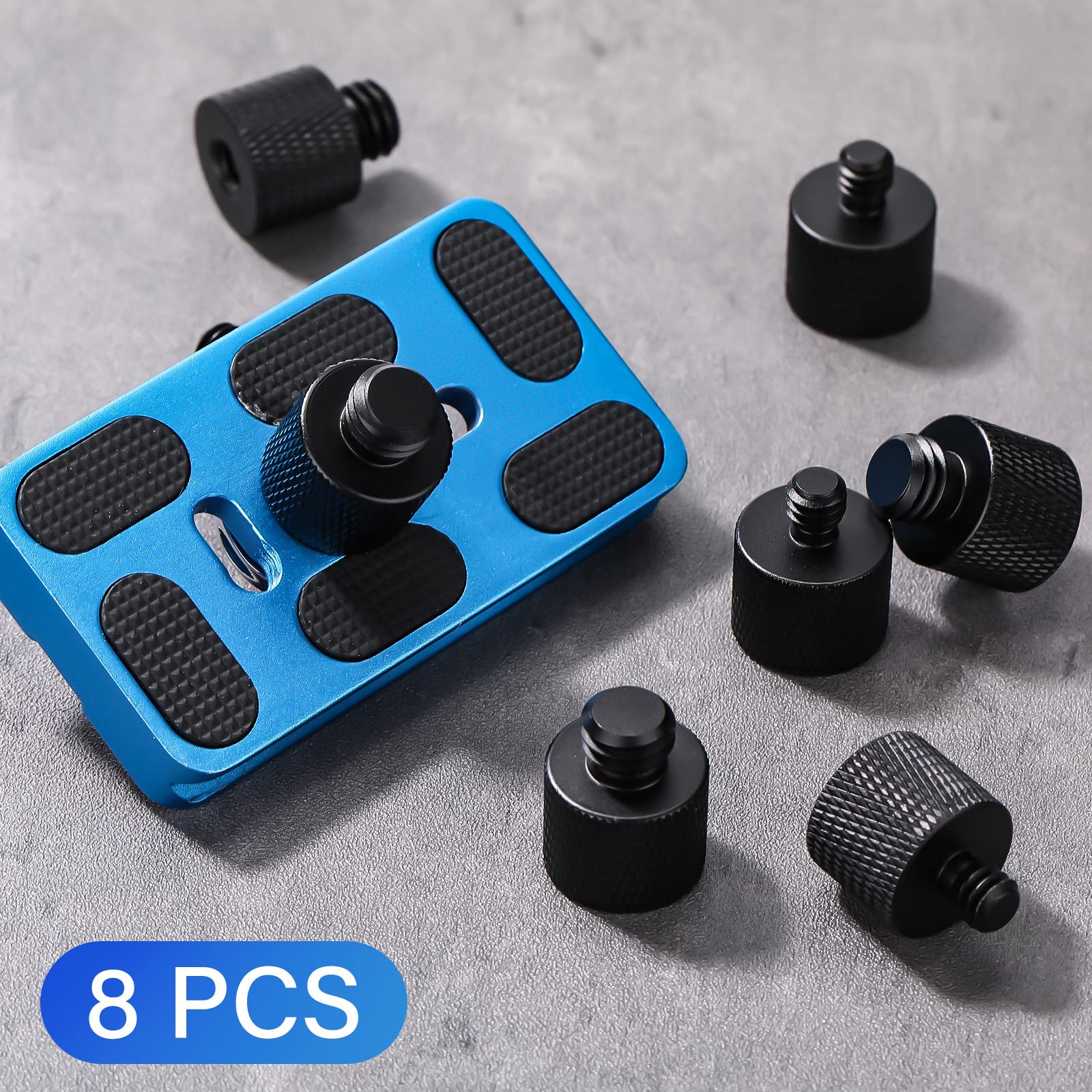 8 Pack Camera Screw Adapter 1/4 Male To 3/8 Female And 3/8 Male To 1/4 Female Camera Screw Adapter For Camera Tripod Stand Micro