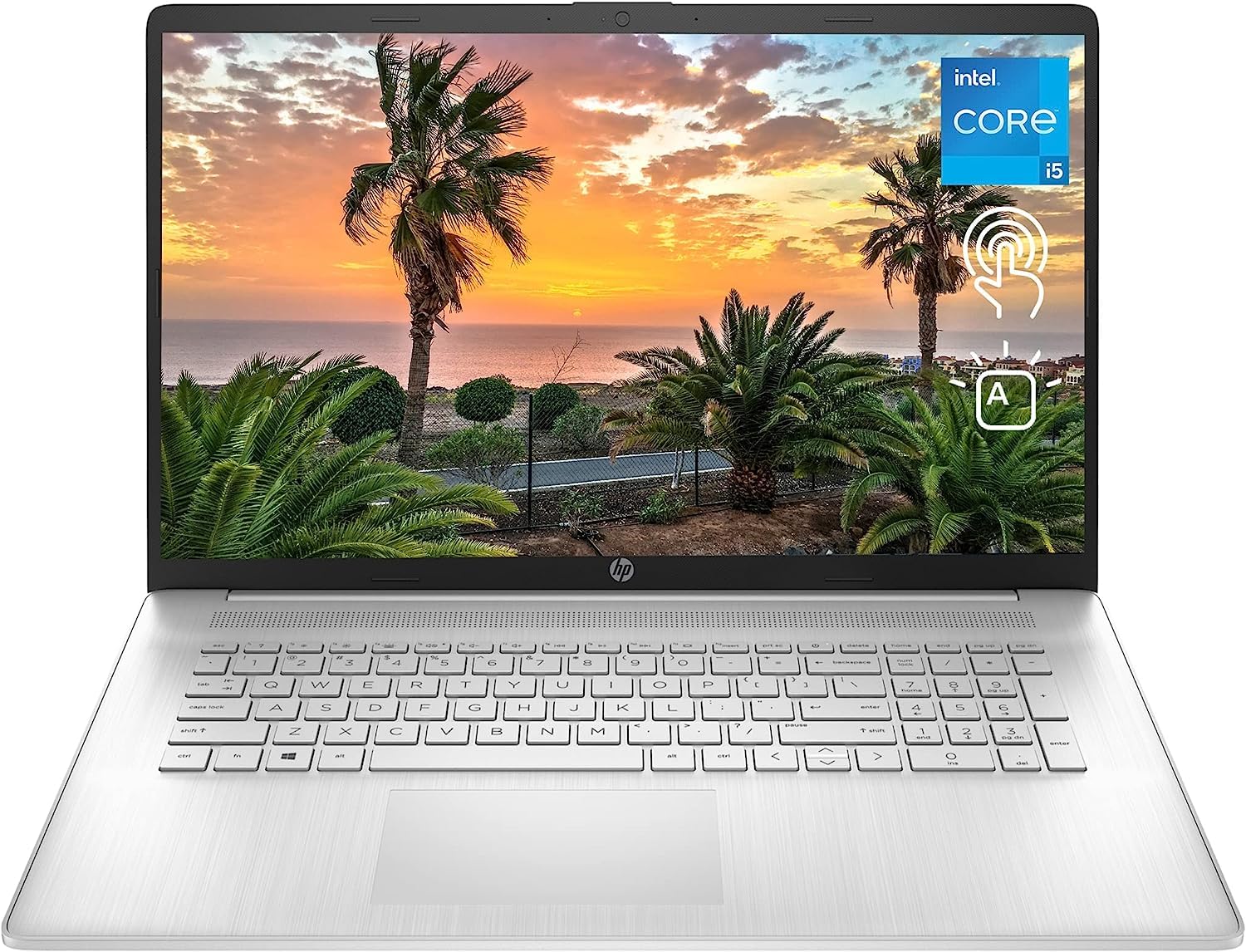 HP 17t Laptop, 17.3 HD+ Touchscreen, Intel Core i5-1334U Processor, 32GB RAM, 1TB SSD, Fingerprint Reader, Webcam, Backlit KB, H
