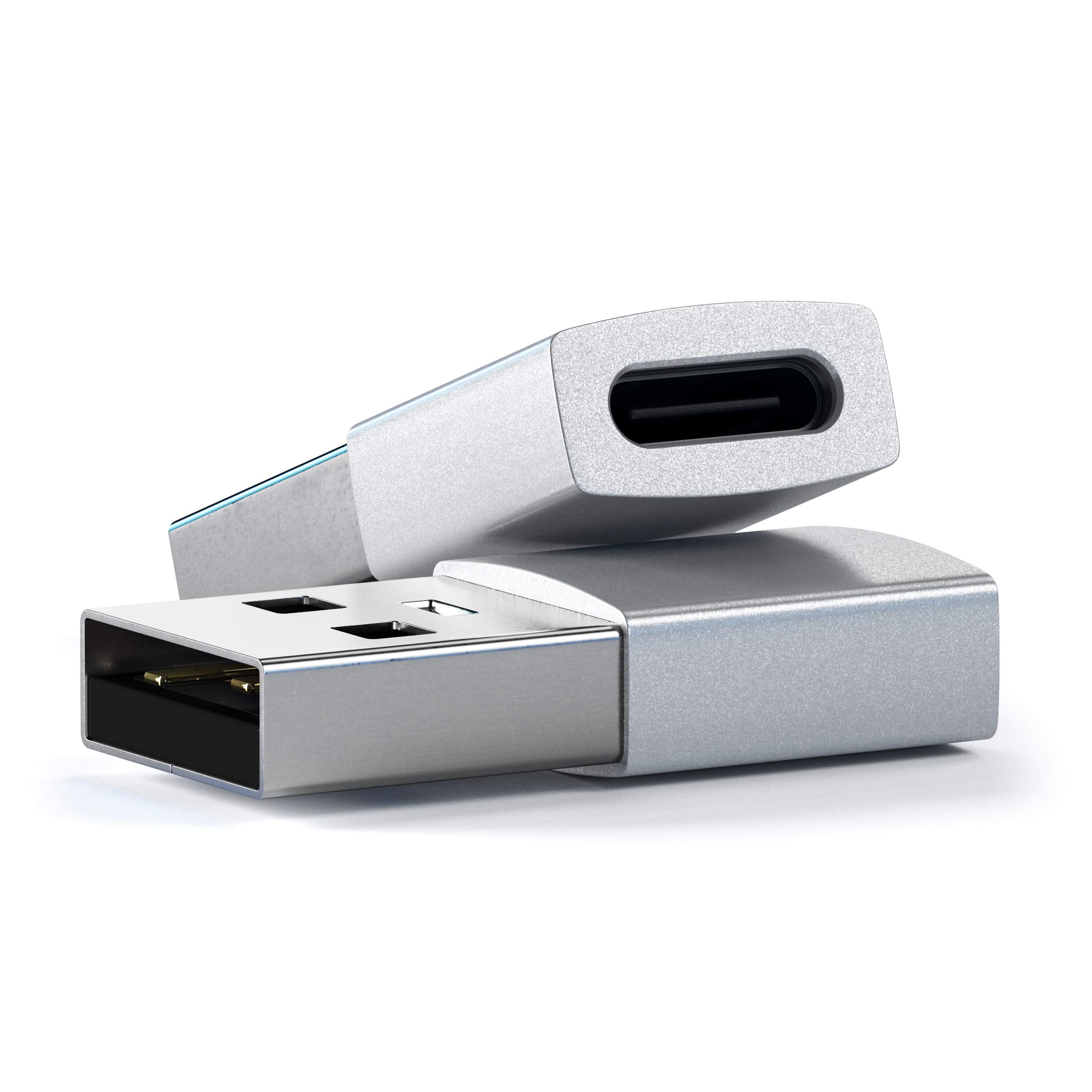 Satechi Type A To Type C Adapter Converter   Usb A Male To Usb C Female   Compatible With Imac, Macbook Pro/Macbook, Iphone15, Laptops, Pc, Computers And More (Silver)