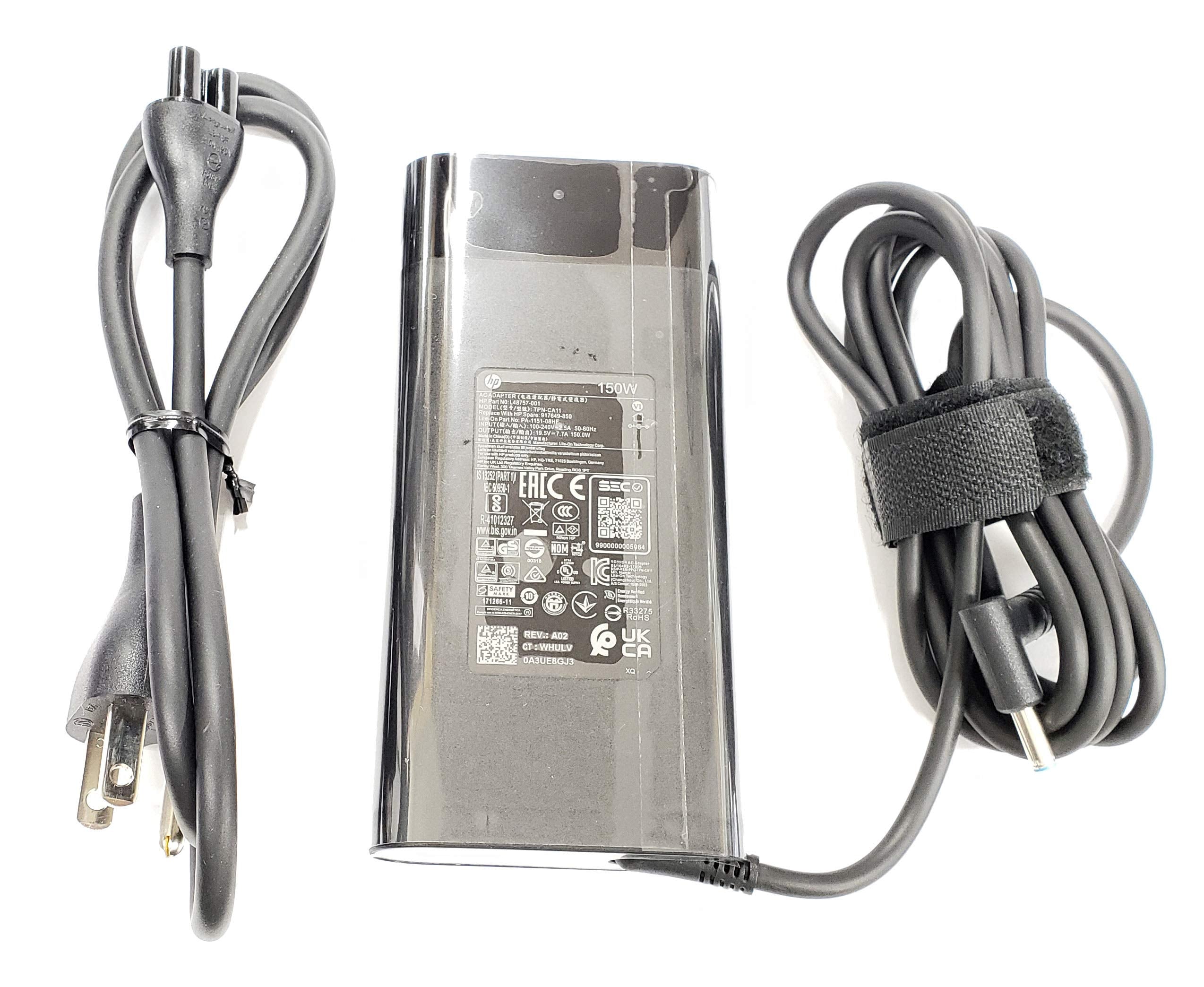 Original New Version Hp 150W 19.5V 7.7A 4.5Mm Blue Tip Ac Adapter For Hp Zbook 15U G3 G4 Hp Zbook 15 G3 G4 Hp Zbook Studio G3 G4, Compatible P/N: L48757 001, Tpn Ca11, 917649 850, Pa 1151 08Hf.