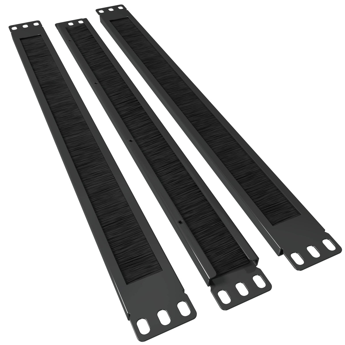 1U Brush Panel (3 Pack) 19 inch Rackmount Strip Cable Management Spacer for Network Server Rack Cabinet Enclosure - High Density Filler (Increased Airflow - Decreased Dust Acumulation) Tupavco TP1730