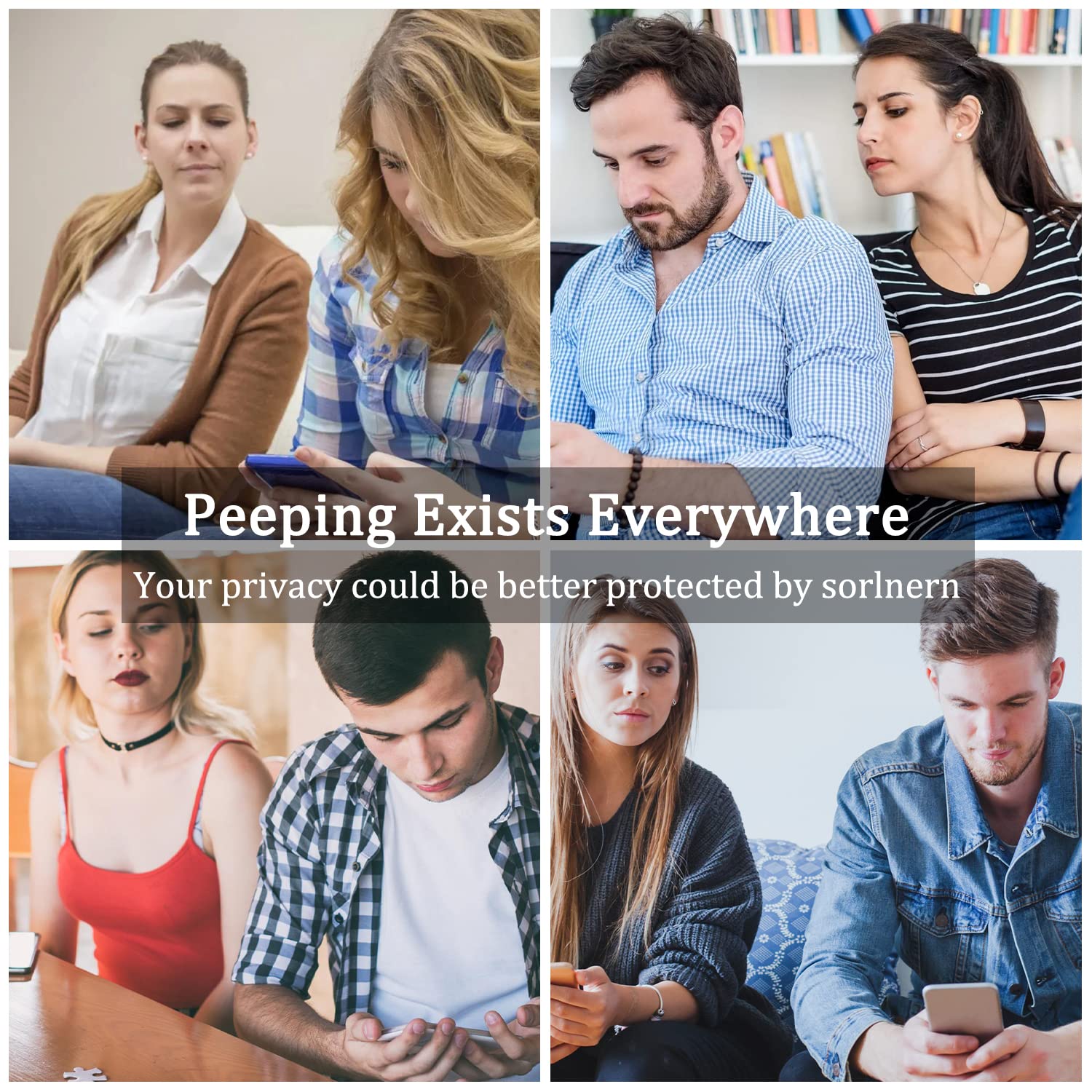 Sorlnern 2 Pack Privacy Screen Protector For Iphone 14 Pro Private Full Screen Protector Tempered Glass Accessories [6.1 Inch],