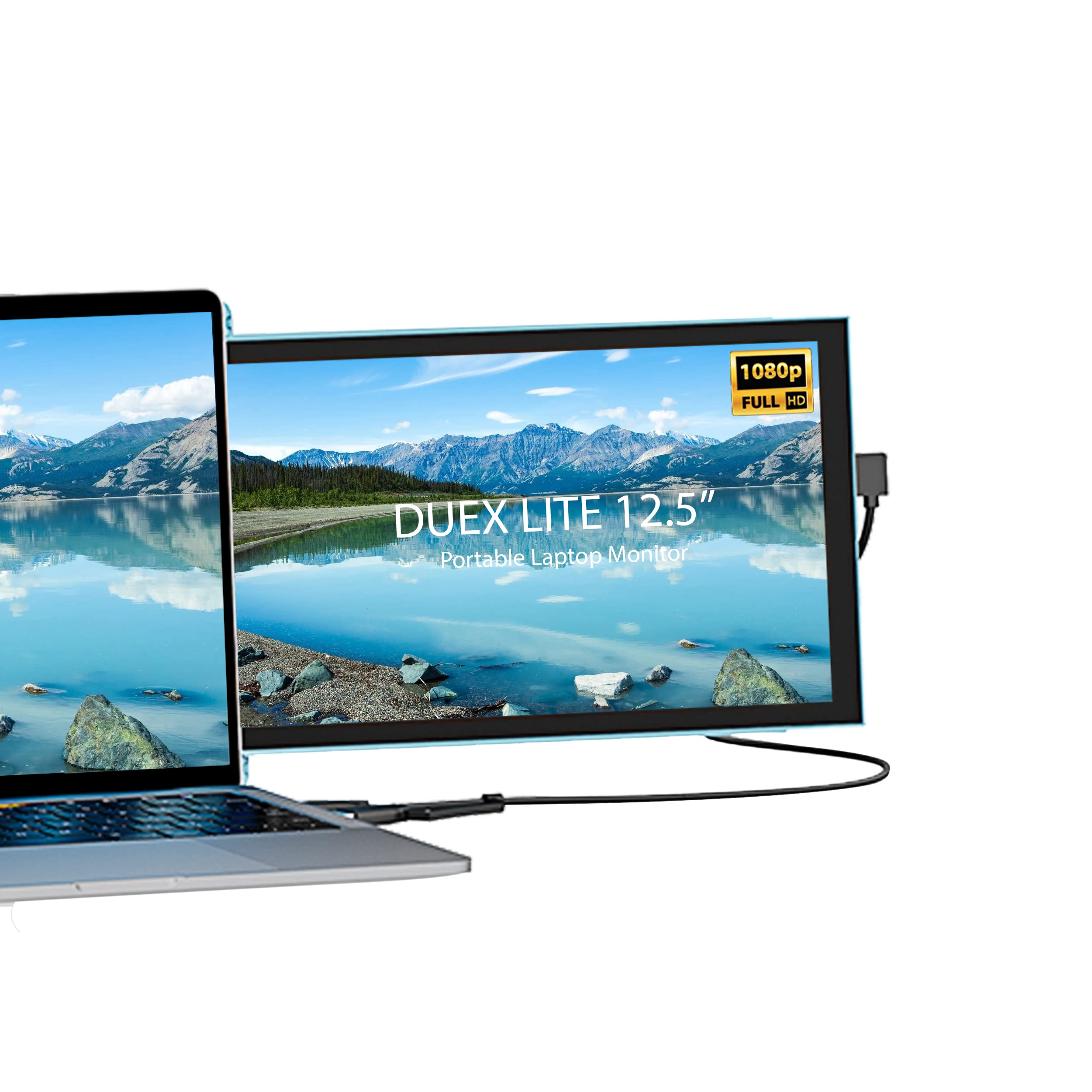 Duex New Mobile Pixels Lite Portable Monitor For Laptops (2022 Upgraded) 12.5 Full Hd Ips Laptop Screen Extender Usb Chdmi Power