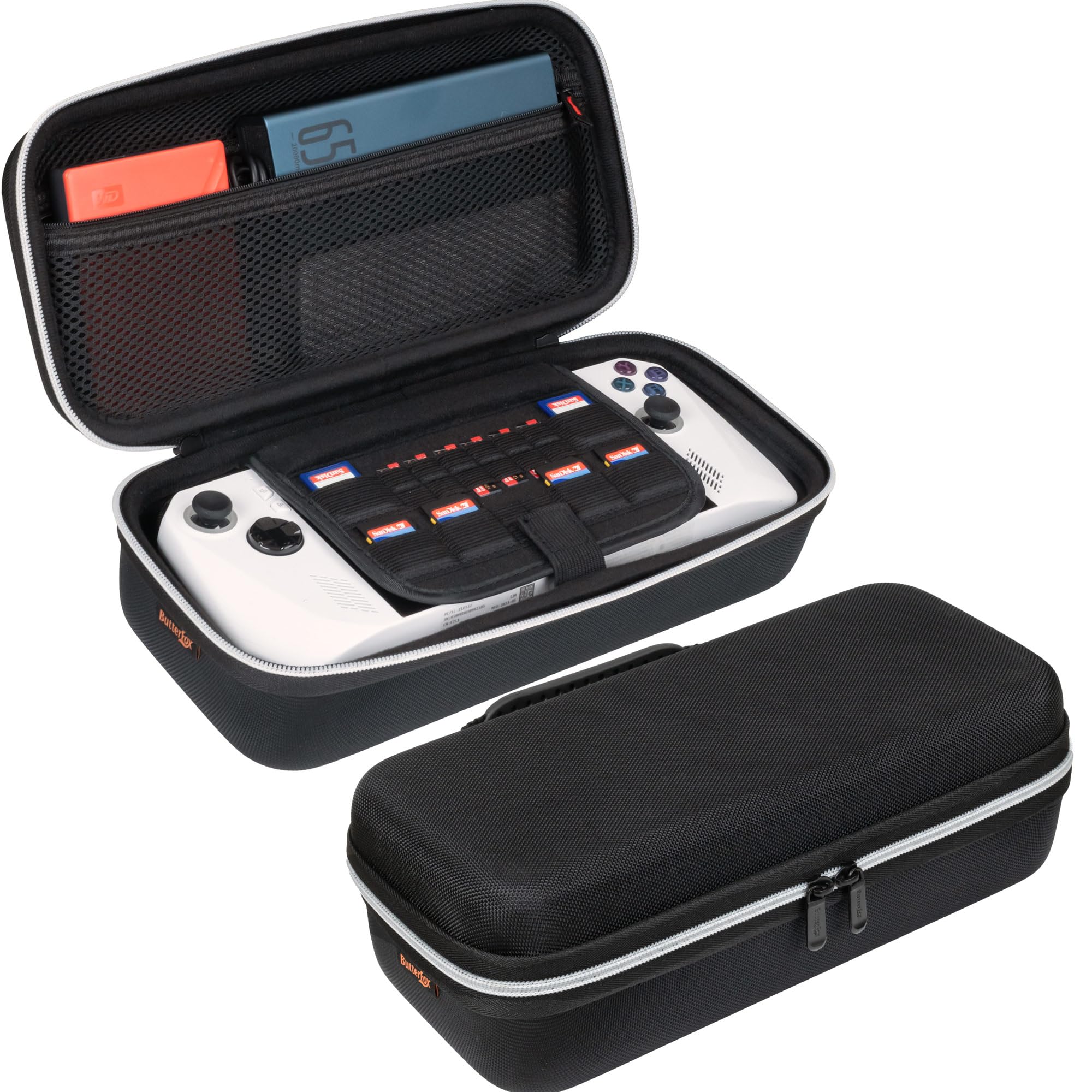 Butterfox Large Carry Case Bag For Asus Rog Ally Handheld 2023 And Rog Ally X With Built In Stand, Fits Charger, Large Accessori