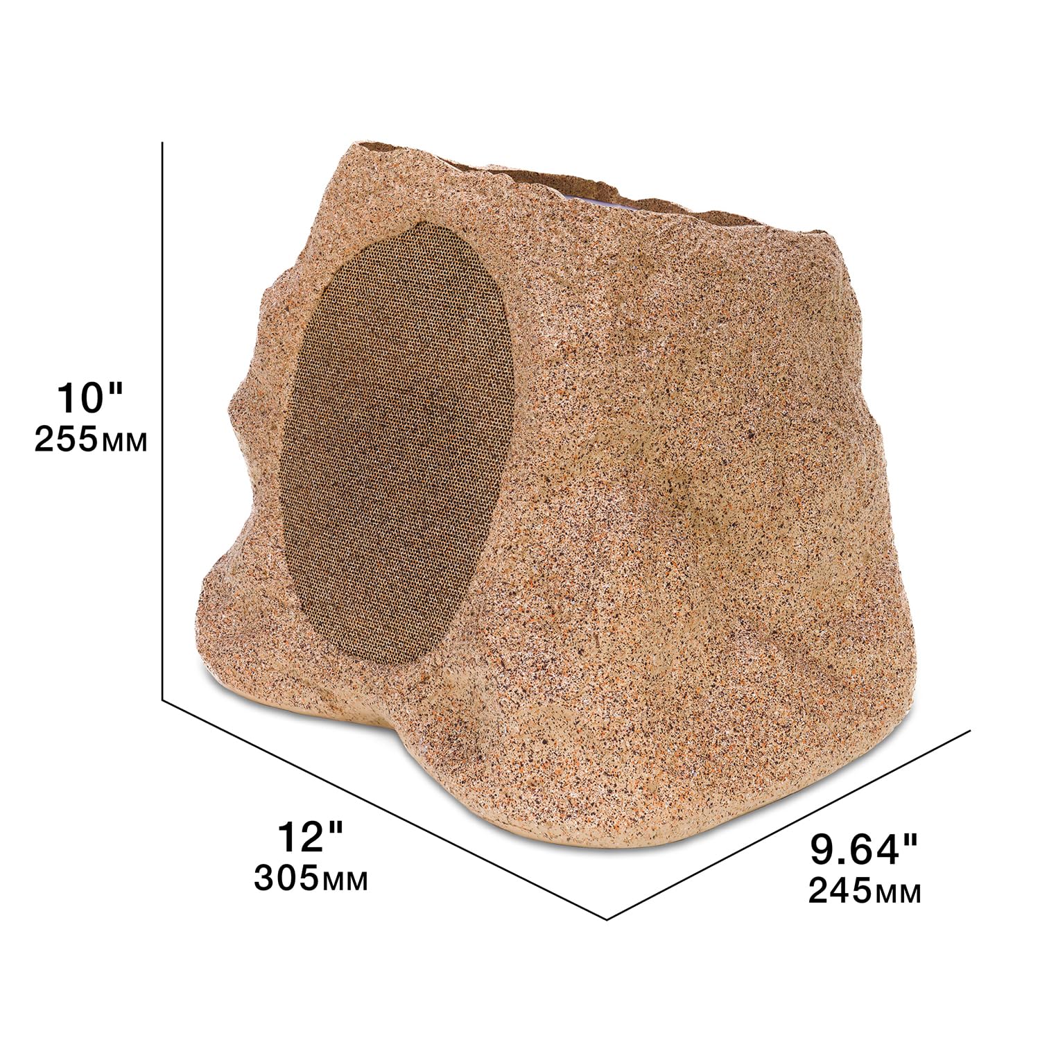 Victrola Rock Speaker Connect, Sand, Wireless Outdoor Speaker With Bluetooth 5.3, 22 Hour Battery Life, With Solar Charging, Lin