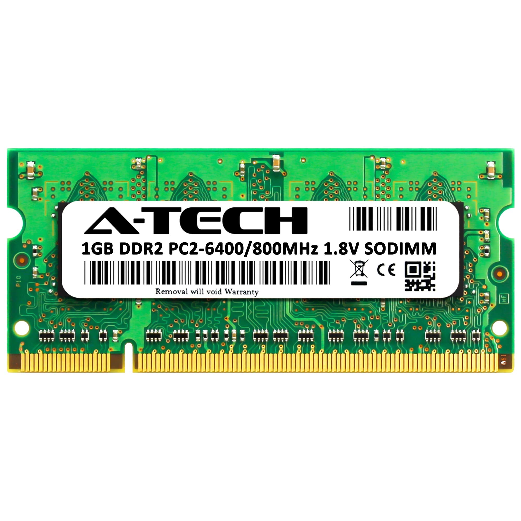 A Tech 1Gb Ddr2 800Mhz Sodimm Pc2 6400 1.8V Cl6 200 Pin Non Ecc Unbuffered Laptop Ram Memory Upgrade Module