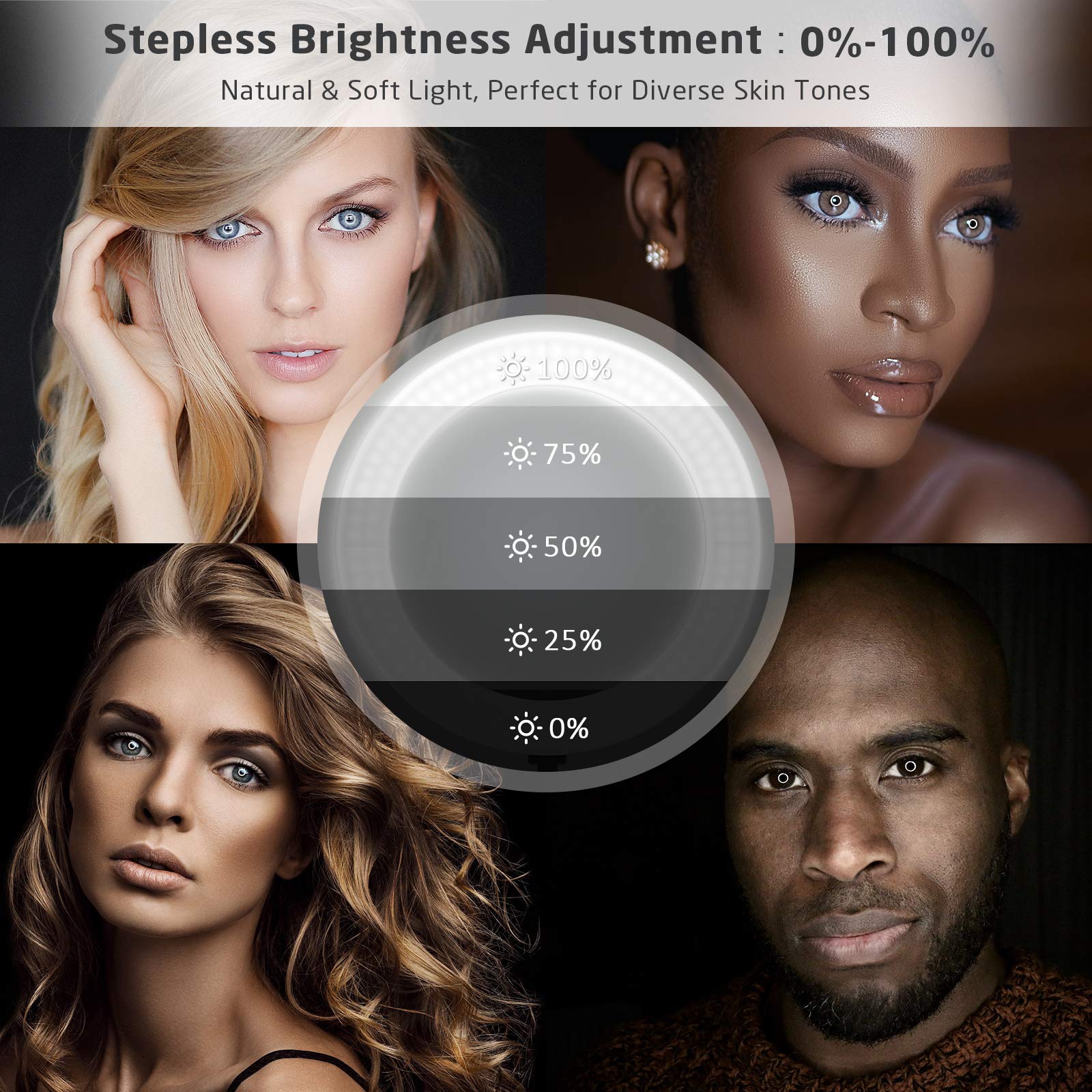 Ivisii 18 Inch Ring Light With Stand And Phone Holder & Ball Head, 60W Bi Color 3000 5800K, Professional Ring Light With Tripod