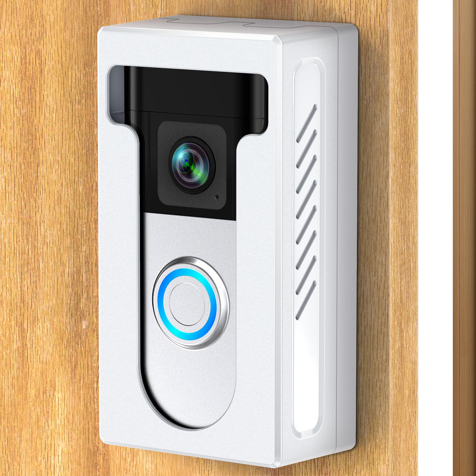 Qibox Adhesive Video Doorbell Mount Compatible For Ring/Blink Wireless Video Doorbell,No Drill Camera Mount Bracket Cover Holder