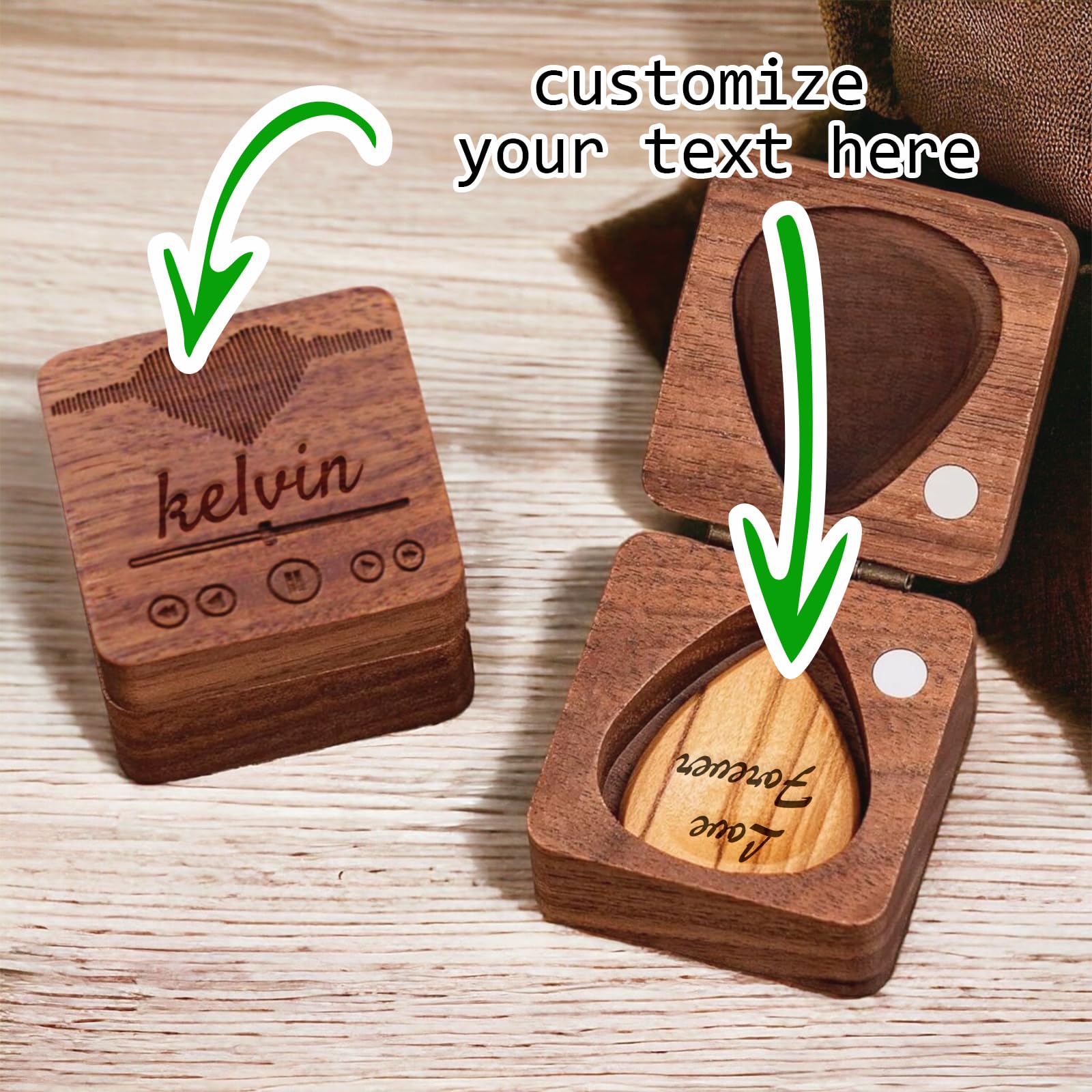 Yojo Custom Guitar Picks,Personalized Guitar Picks Holder,Custom Guitar Picks With Case,Unique Custom Gift For Him,Friends,Son,H