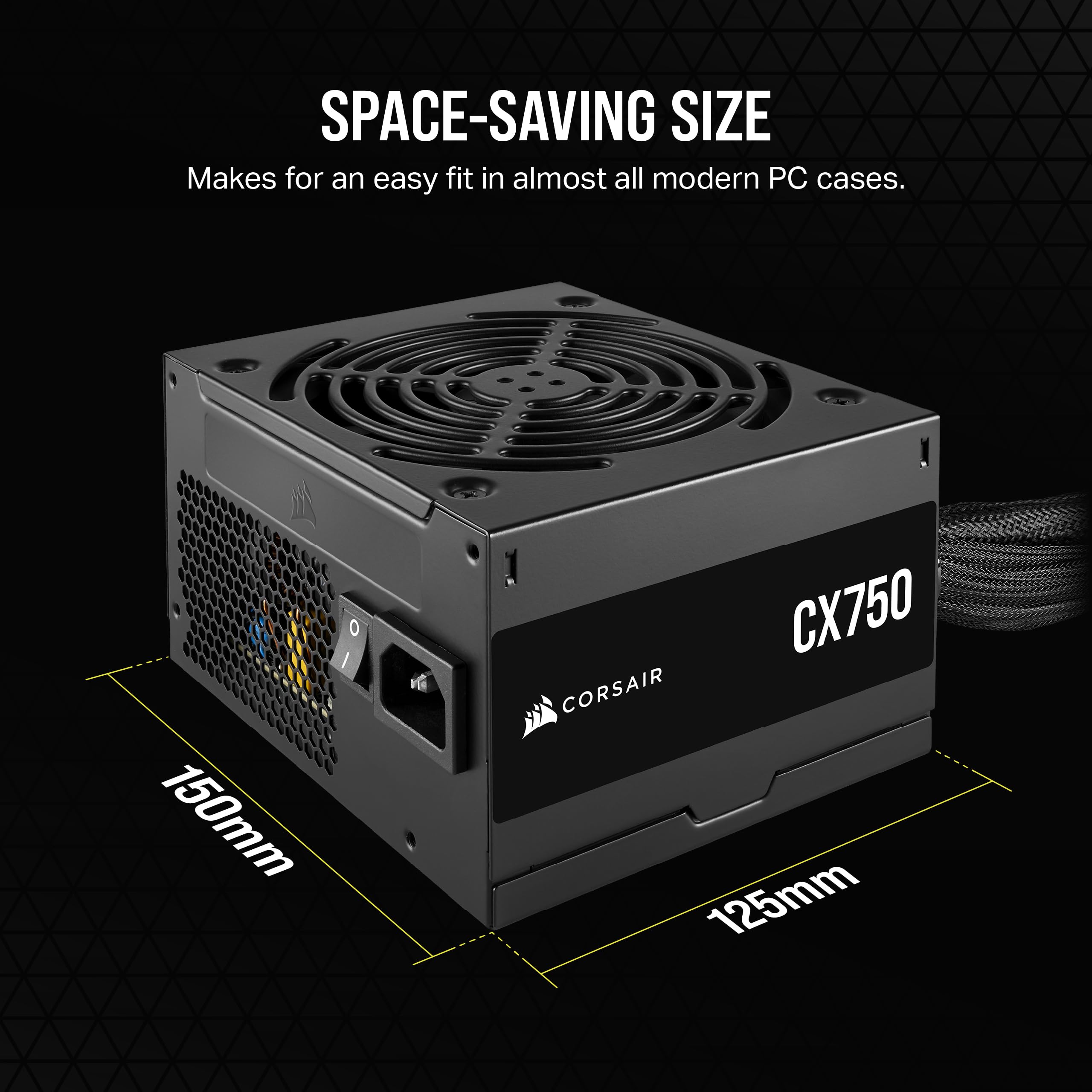 Corsair Cx750 80 Plus Bronze Non Modular Low-Noise Atx 750 Watt Power Supply - Na - Black