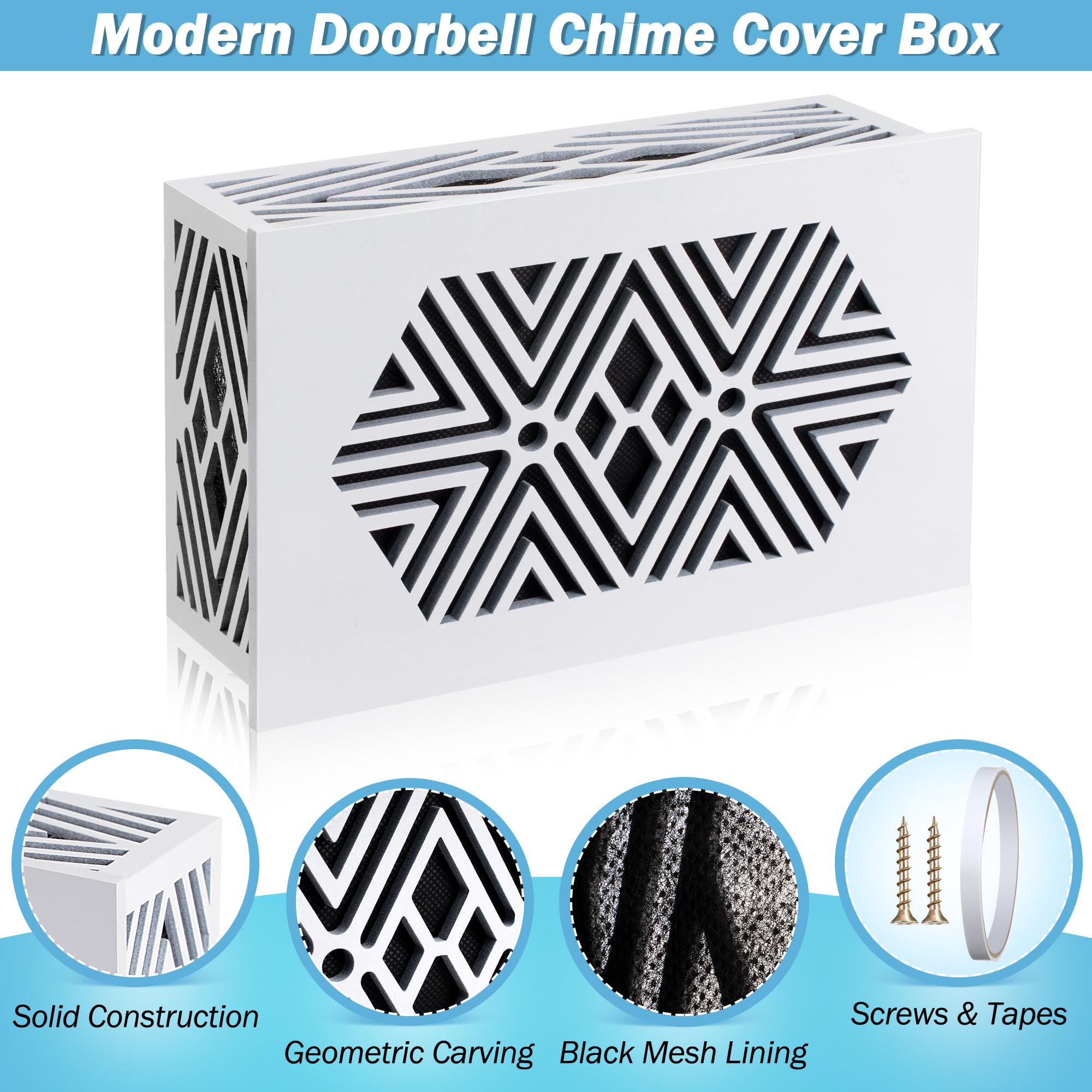 Saillong Doorbell Chime Cover Wood Doorbell Cover Box Only Doorbell Chime Box Doorbell Chime Cover Box Only Universal Decorative